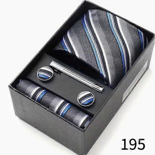 Slips, manschettknappar och näsduk för män med presentask