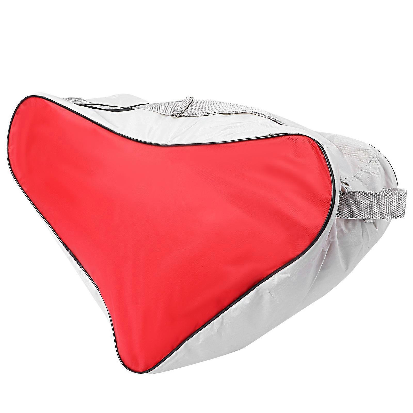 Red Mesh Cloth Skate Bag for Ice Skating Roller Skates with Heavy Duty Handles High Capacity Storage