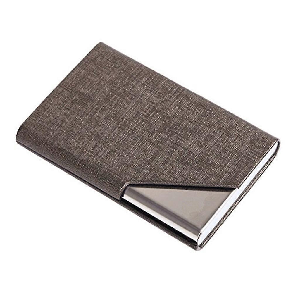 Professional Business Card Holder Case Organizer For Portable Design Coffee Gold Color 9.80X6.50X1.30CM 1Pcs