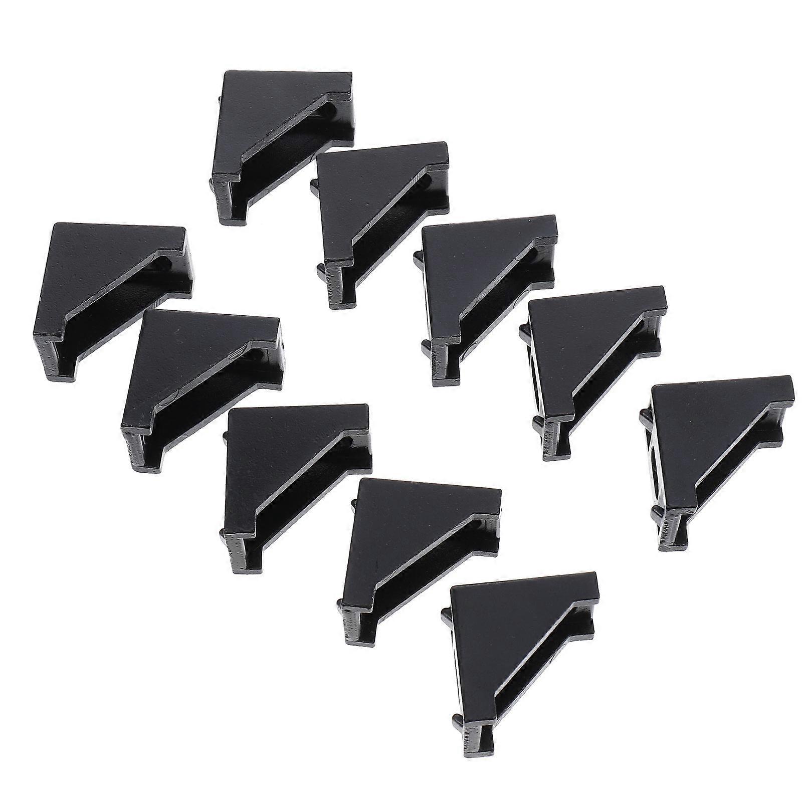 L Shape Connector Angle Bracket 10Pcs Right-Angle Connection Aluminum Profile Black