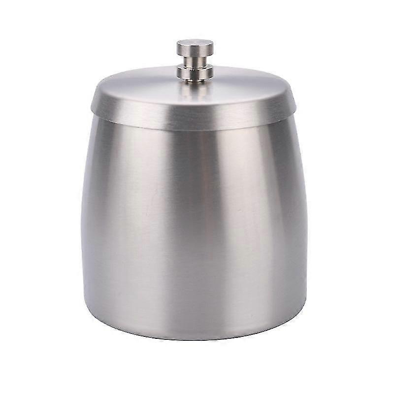 Stainless Steel Indoor/outdoor Ashtray With Lid-black-L
