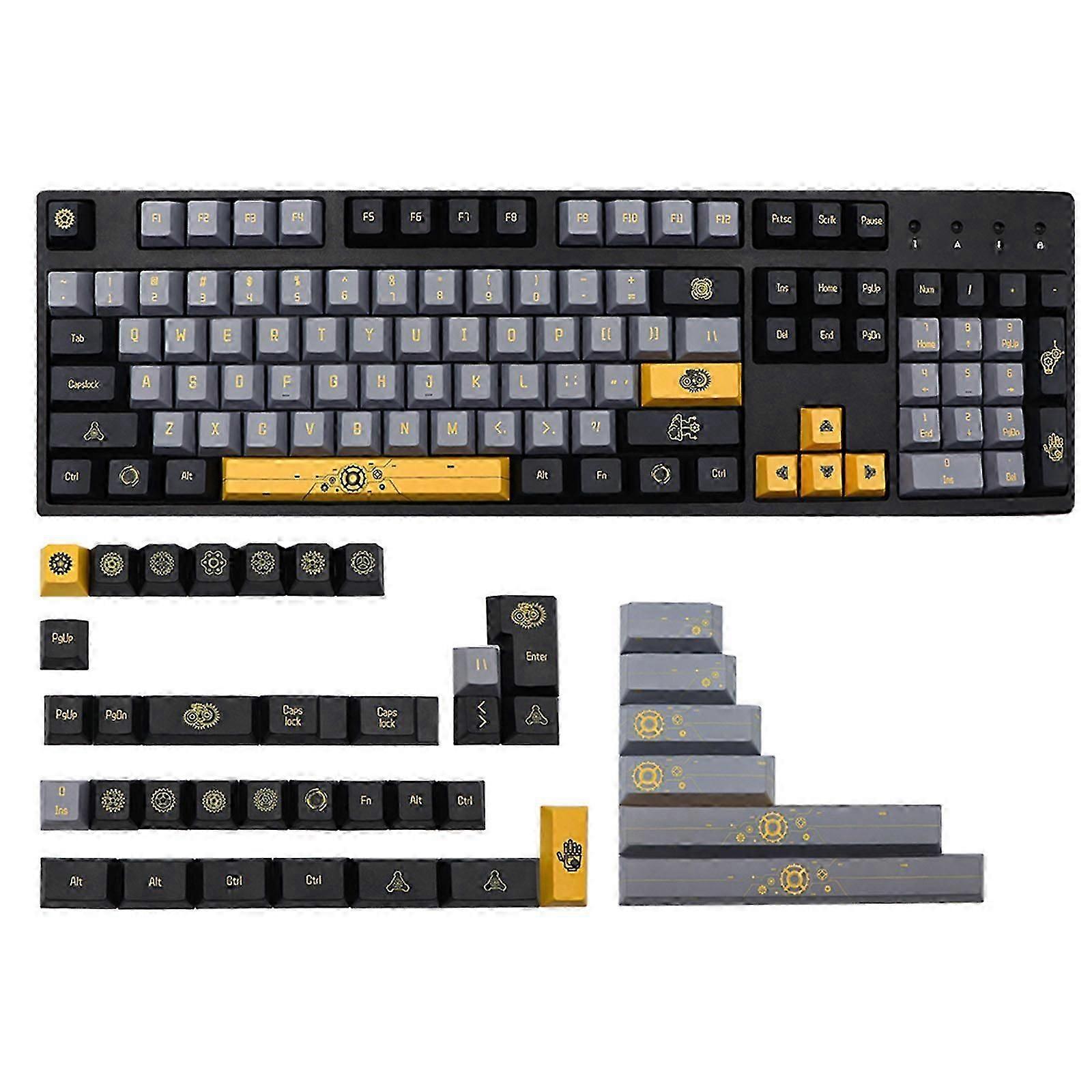 143 Keys/set Cherry Profile Mechanical Theme Keycap PBT Dye Sublimation for Key Caps For Mechanical Keyboard DIY GK61 64