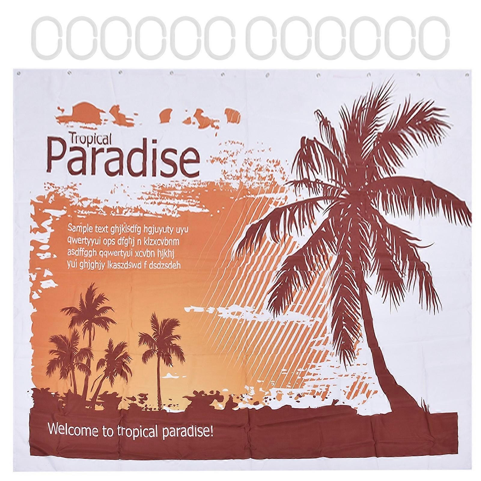 Waterproof Polyester Shower Curtain 180x180cm Soft & Lightweight