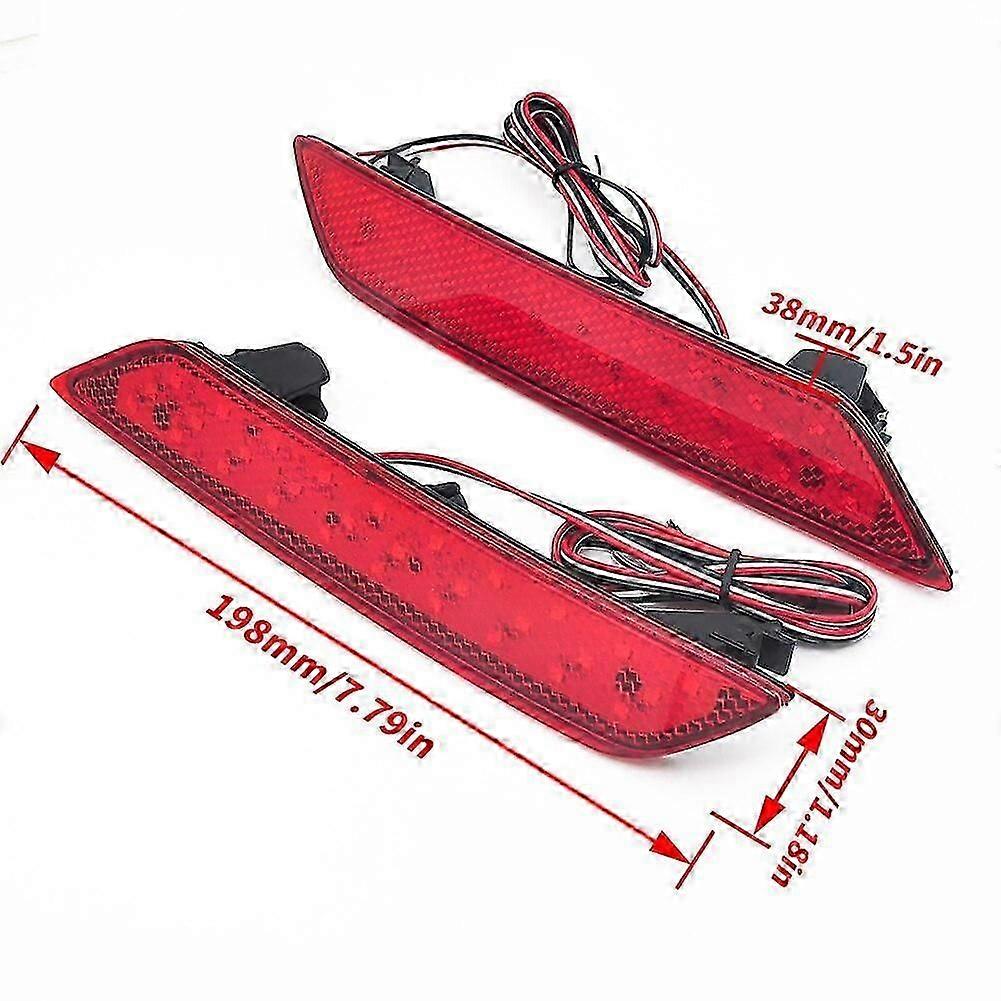 Car F1 Strobe Flashing LED Bumper Reflector Lights Fit For 2013-2015 Honda Civic Sedan Function As Tail Brake & Rear Fog Lamps