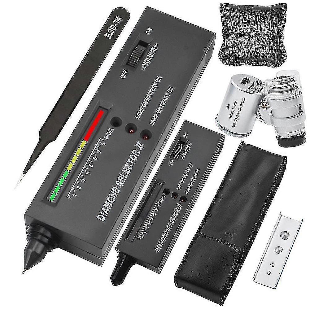 Diamond Tester Pen with 60x Mini LED Magnifying for Professional Use