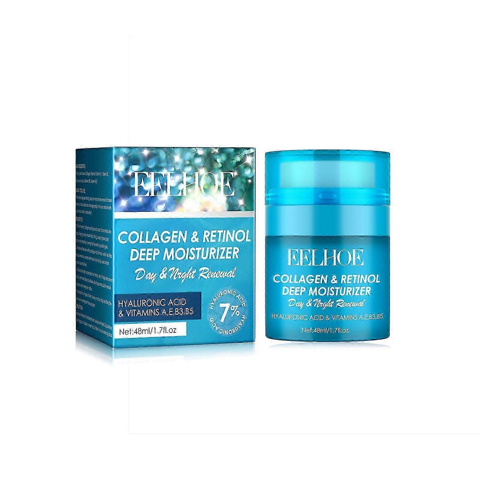 Retinol Deep Moisturizer - Hydrating Anti-Wrinkle Cream with Marine Collagen & Vitamin E for Firm, Smooth Skin