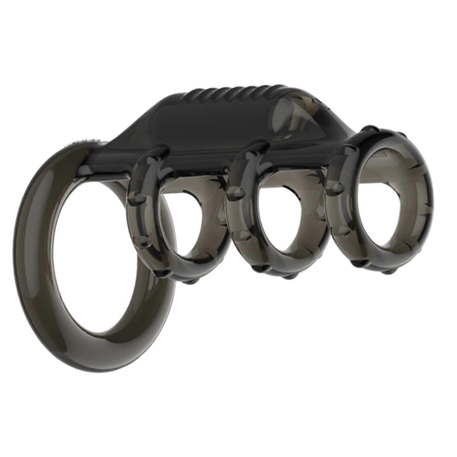 Phallus Vibrating Ring 3 Locks Sleeve Delay Ejaculation Sexual Toy for Men