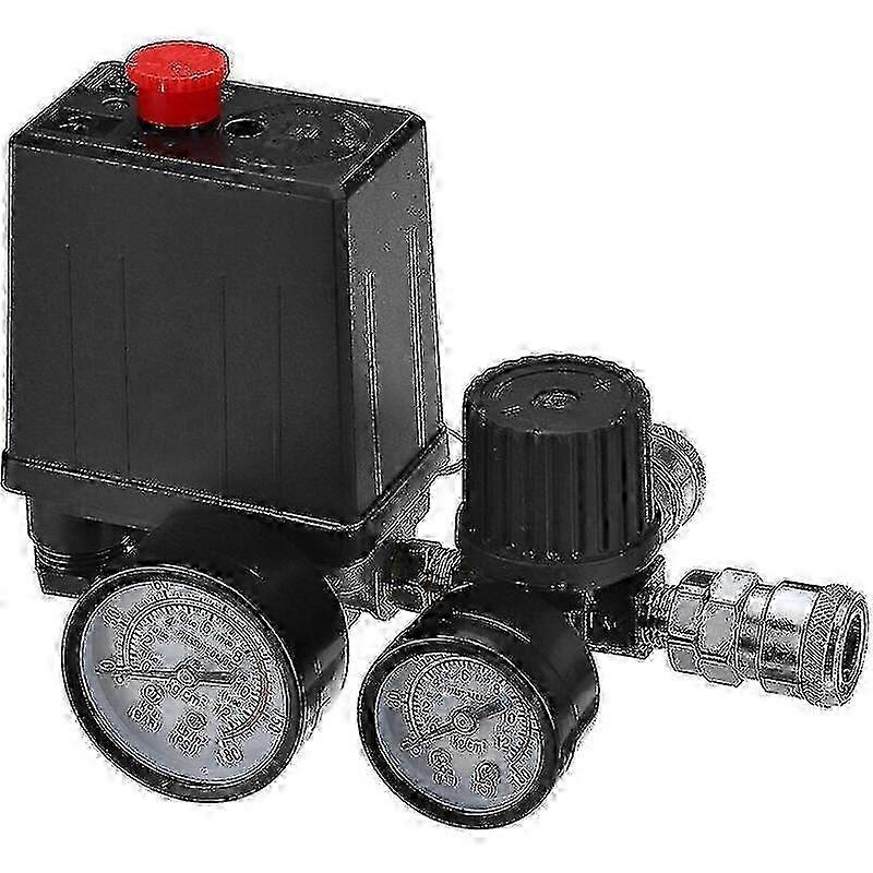 220V Air Compressor – 0-180psi Pressure Switch with Control Valve, Regulator Gauges & Quick Connector 2025