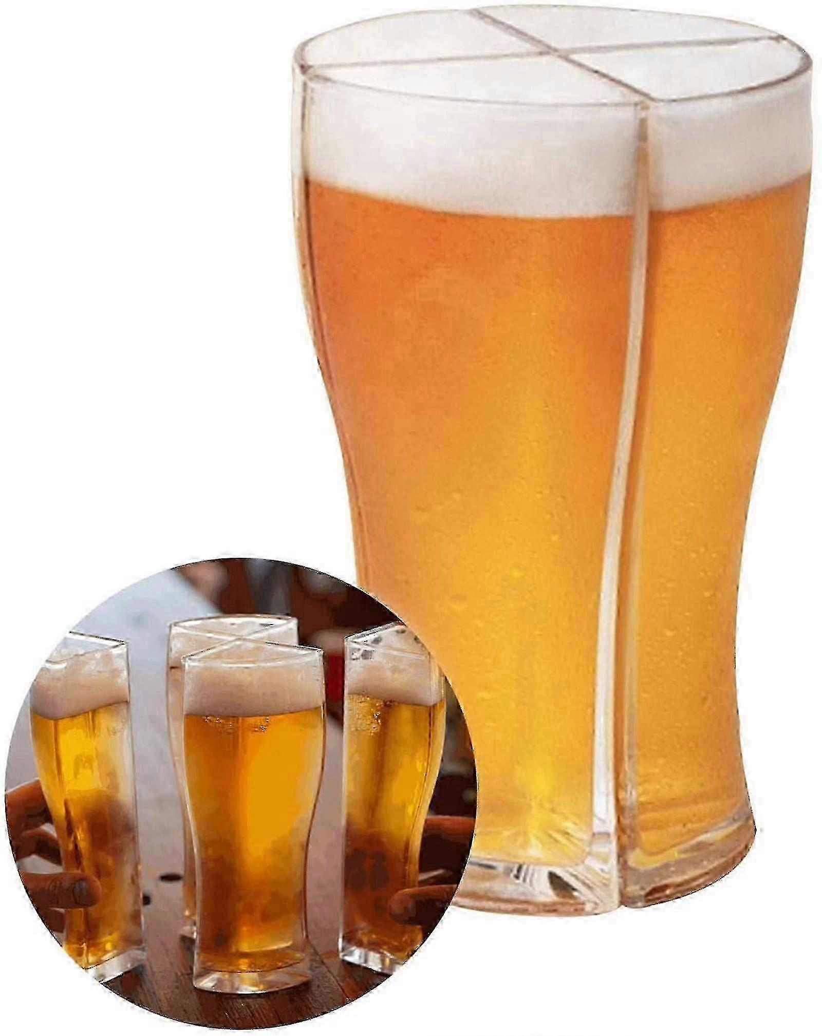 4 In 1 Beer Glasses Mug Set Super Schooner Cup Separable 4 Part Beer Cup Stein Party Mug f74 2025