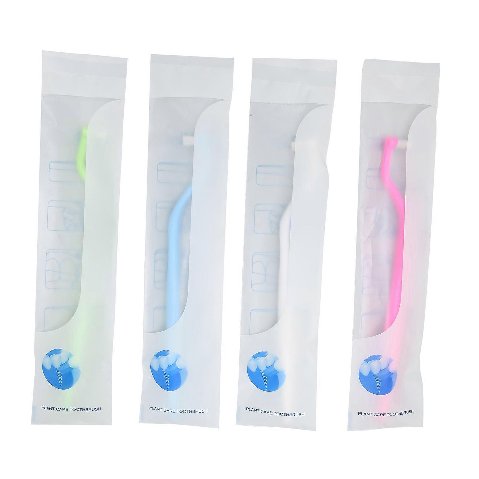 4pcs Orthodontic Brace Cleaning Brush Professional Soft Head Stain Removal Interdental Brush for Oral Care