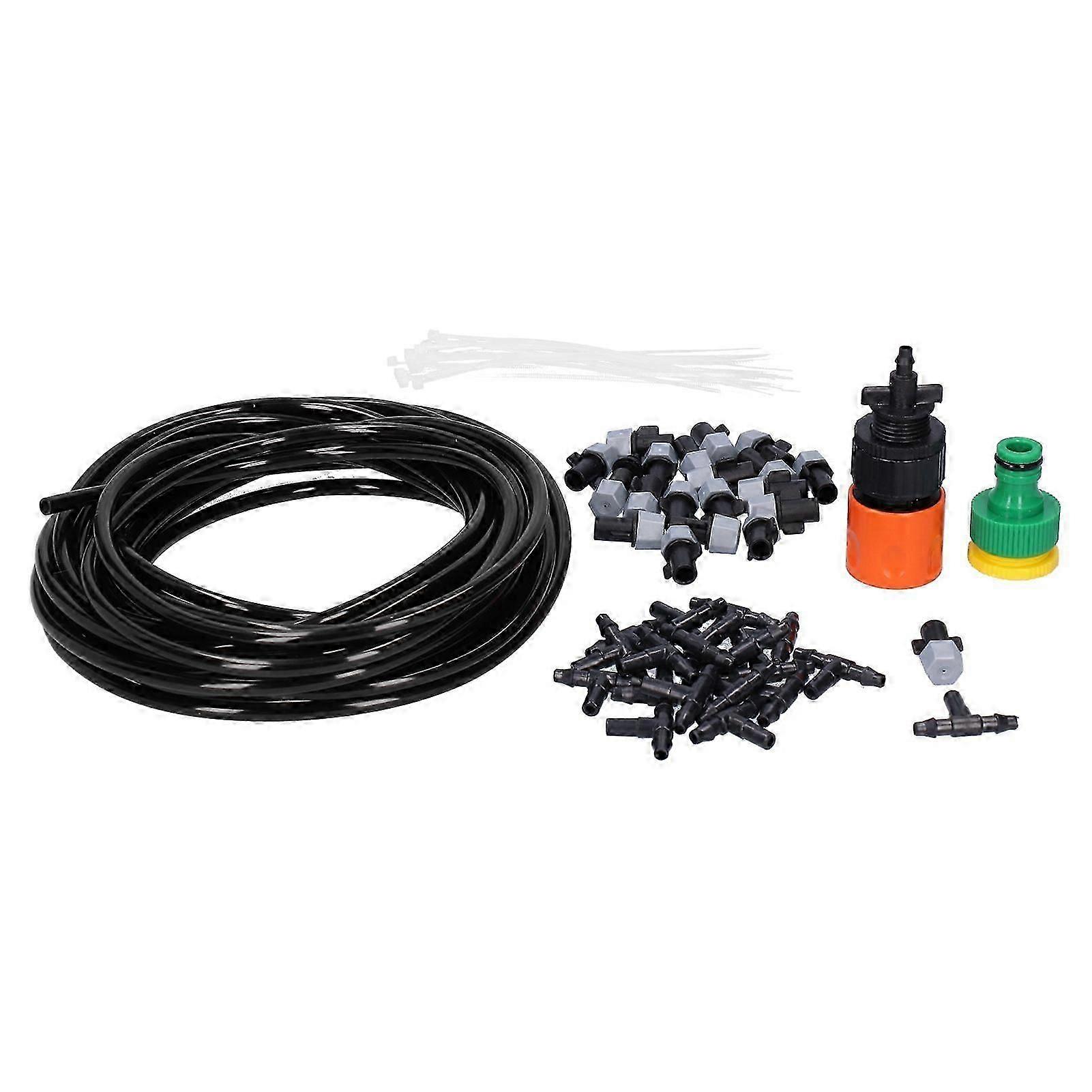 10m Irrigation System, Single Outlet Atomizing Spray Nozzle, Garden Irrigation Cooling Set