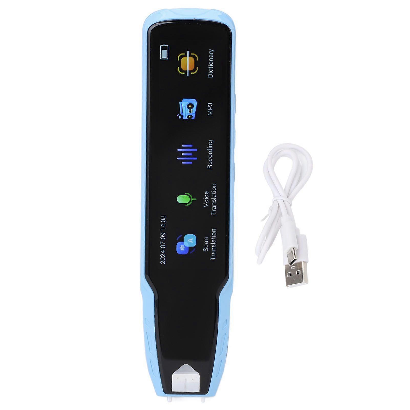 A13 Smart Language Translator Pen Offline Scanning 112 Languages Rechargeable Scan Reader Pen for Dyslexia Travel Business Blue