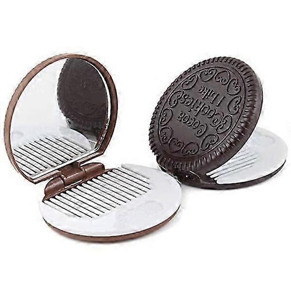 Makeup Mirror &amp; Comb Set in Cake Shape - Creative Dressing Table Accessories?