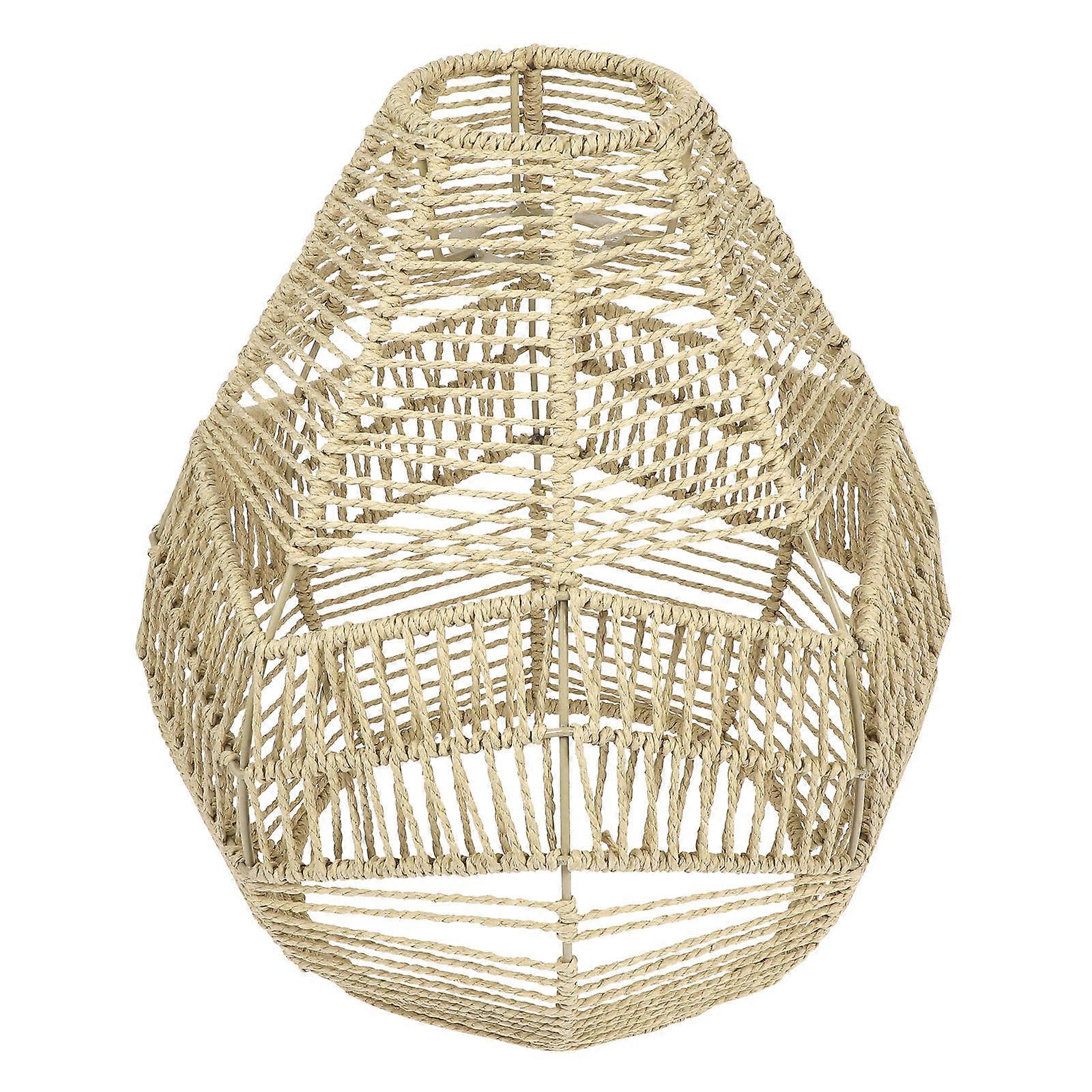 Woven Lampshade Paper Lamp Shade for Ceiling Light 1Pcs Khaki