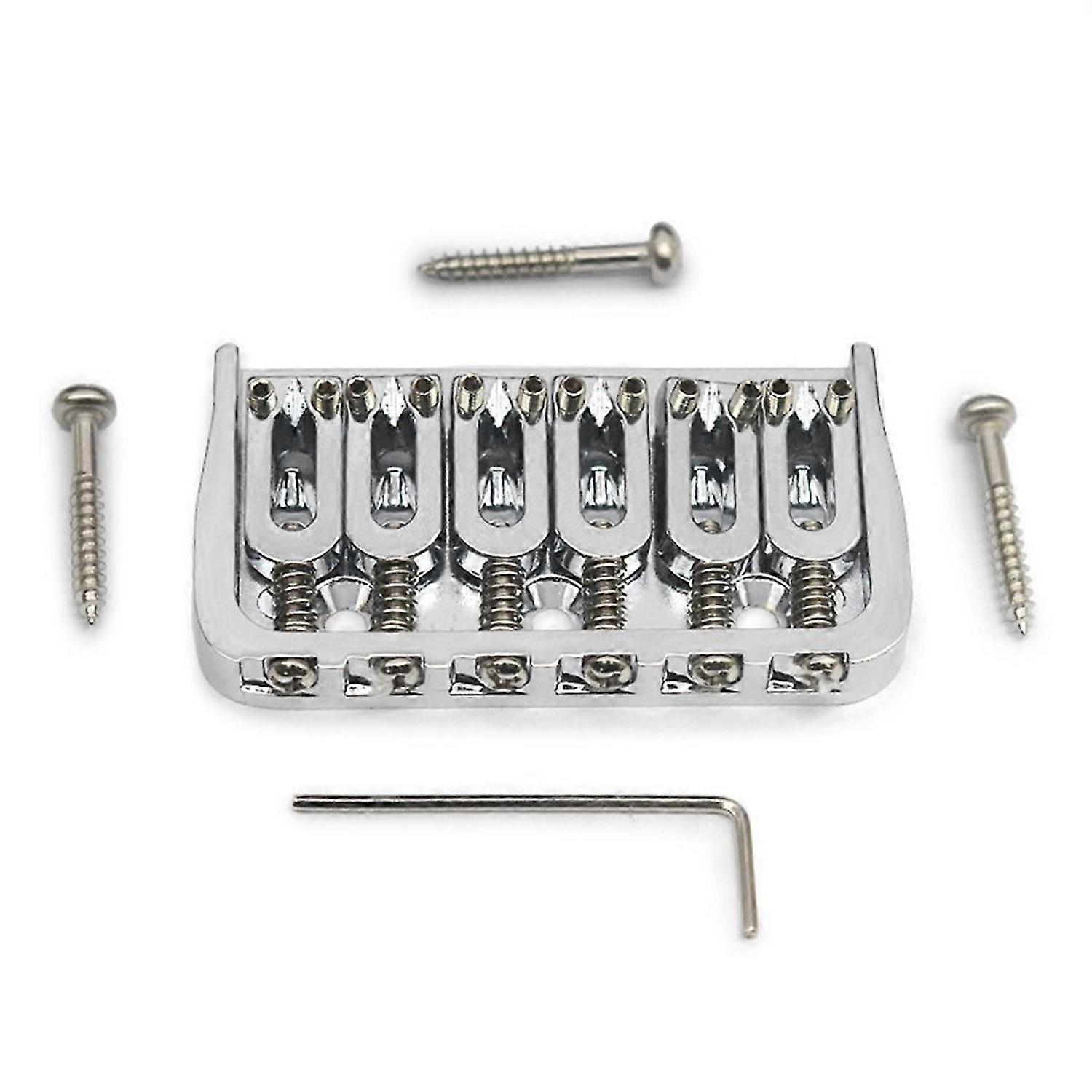 6-String Guitar Fixed Bridge 72.8 Fixed Bridge Body Fittings Chrome