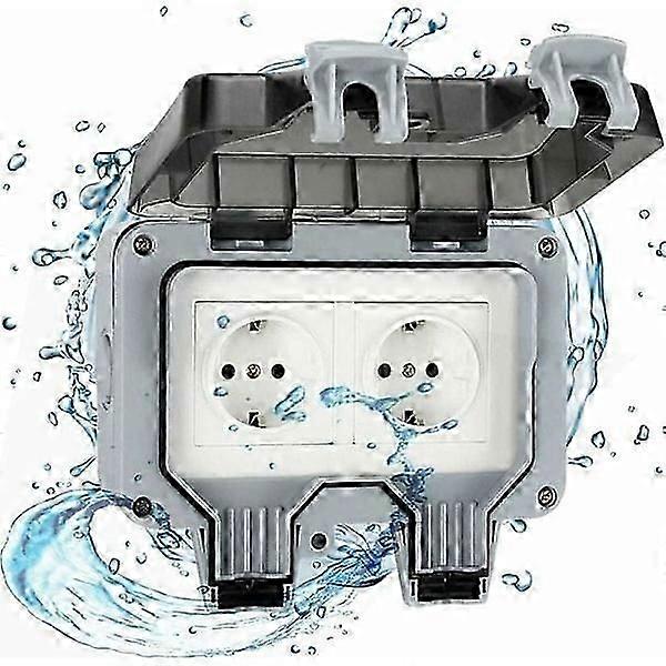 16A IP66 Waterproof Wall Socket with Lid
