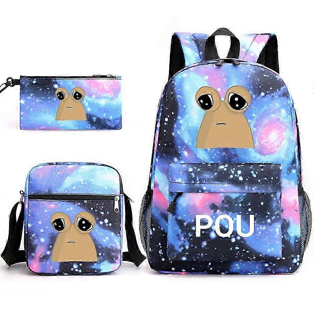 School Backpack with Pencil Case and Shoulder Bag Three-Piece Set