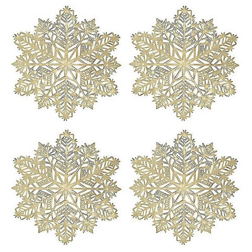 For Snowflake Placemats Decorations Snowflake Tablemats B Red