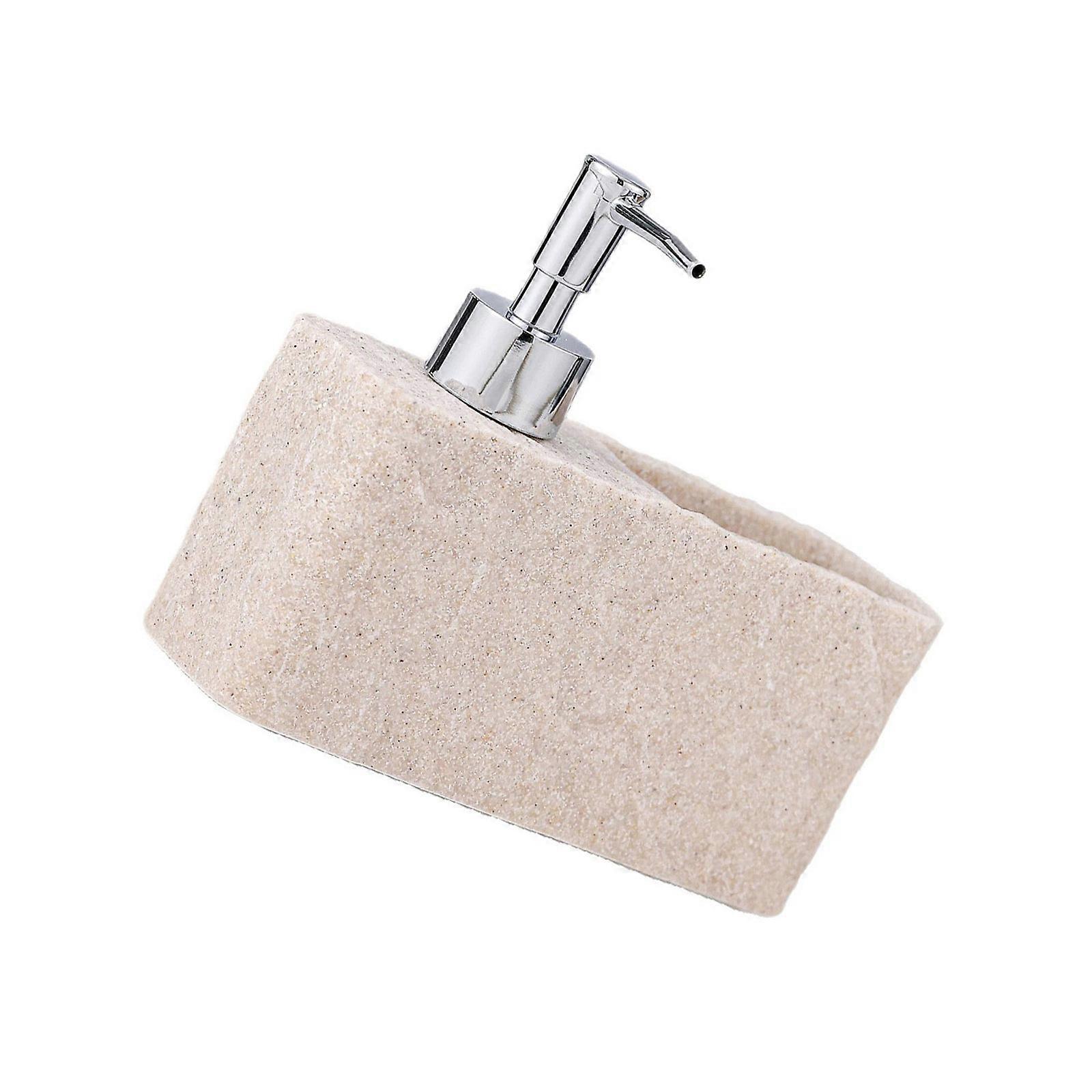 Press Type Soap Dispenser Bottle With Visible Liquid Stage Measure And Secure Base Home Rudiments  Yellow