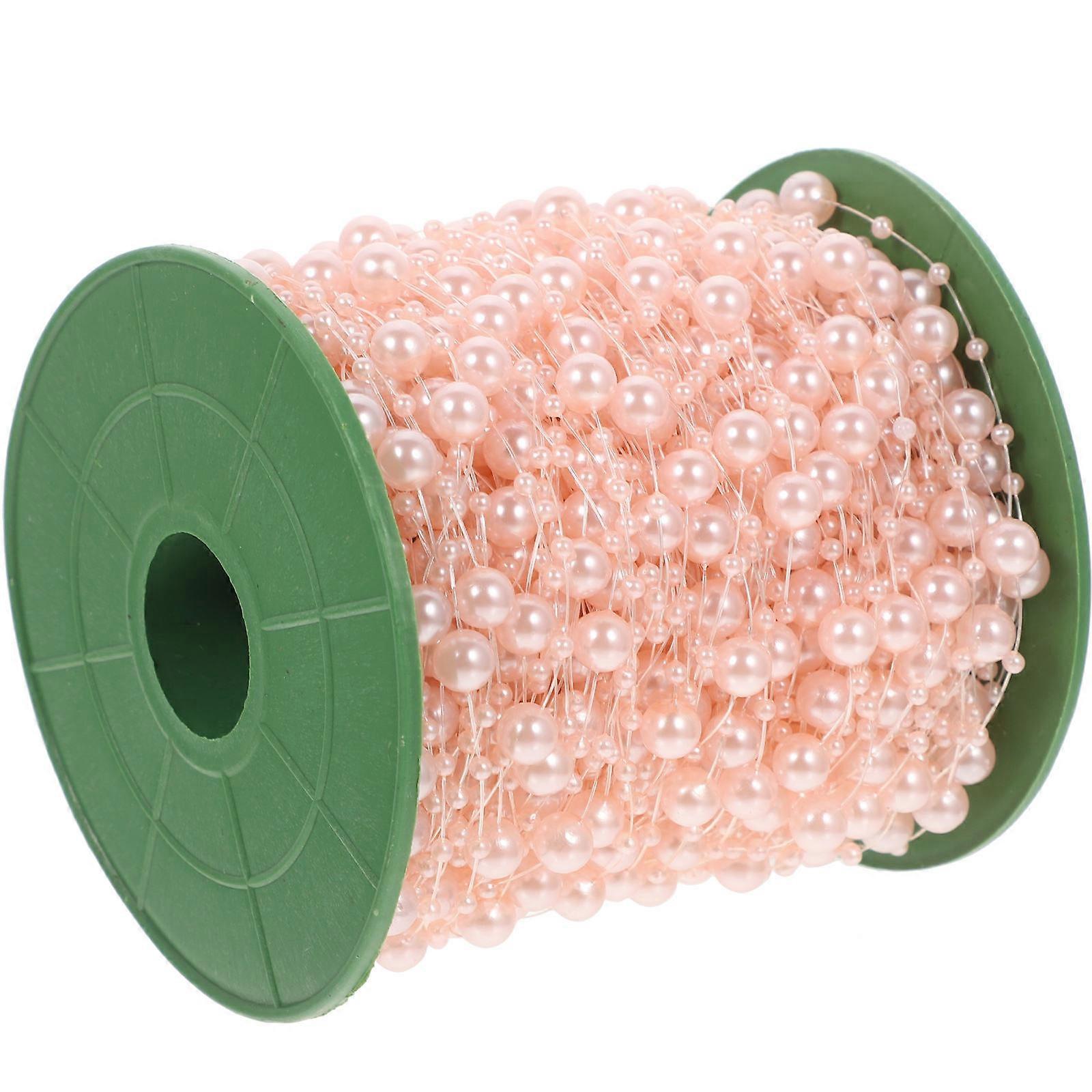 Plastic Artificial Pearl String Vase Filler for Decor 1 Roll