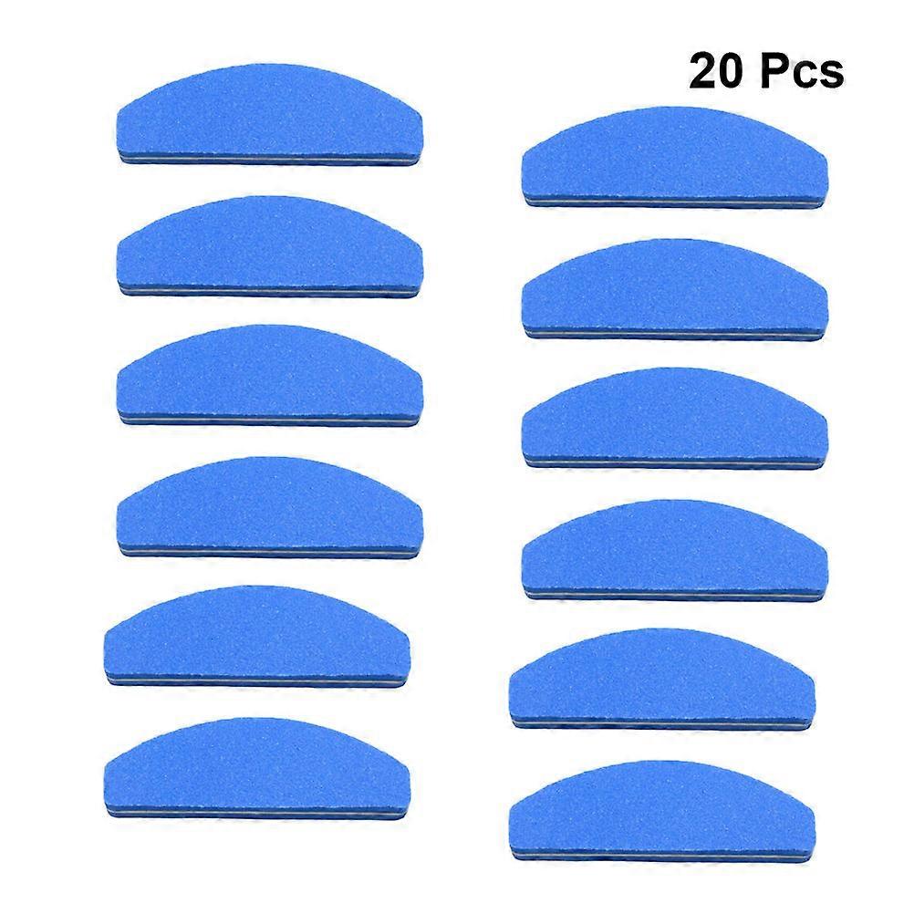 Blue Sponge Nail File for Precise Grinding Double-Sided 20Pcs Pack