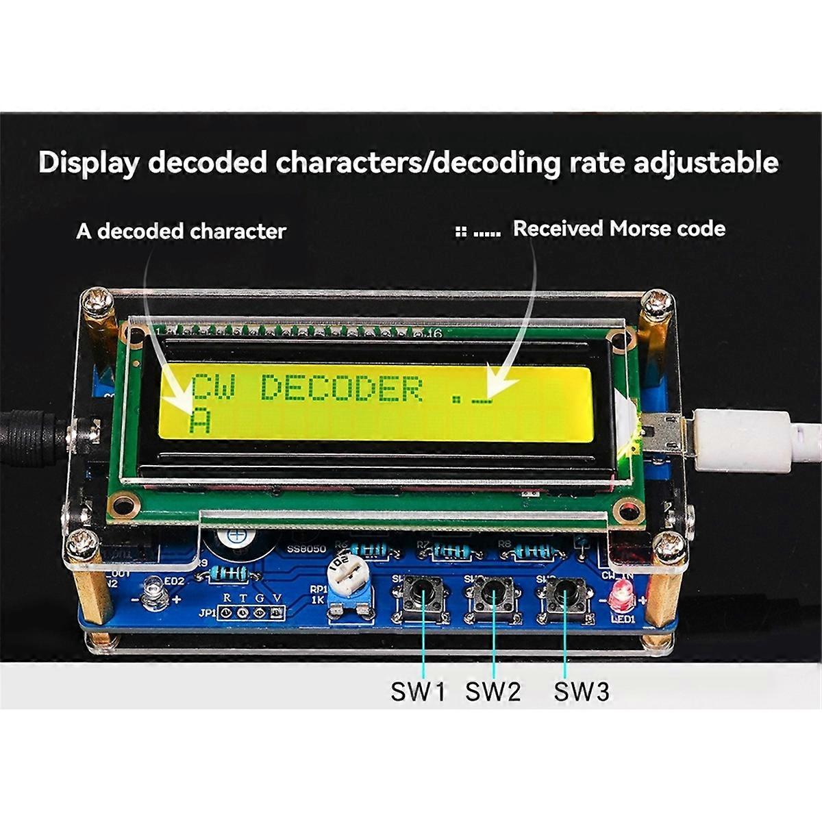 CW Morse Code Decoder DIY Kit CW Trainer Morse Code Decoder