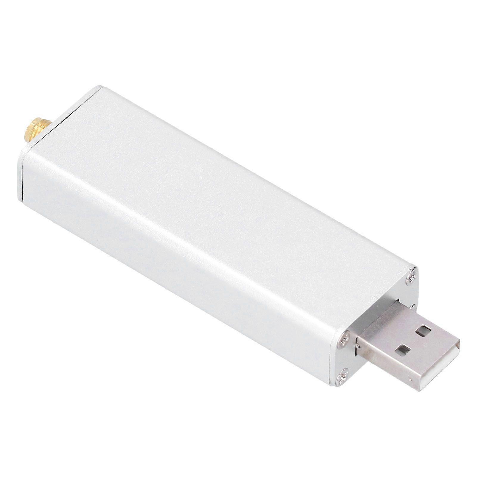 Full Band Receiver Aluminum Alloy RTLSDR 0.1MHz to 1.9GHz Full Band Tuner for FM Radio Intercom Talk Signal Reception