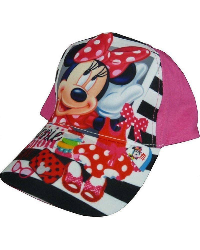 Garotas Disney Minnie Mouse / moda estilo boné de beisebol com costas ajustável