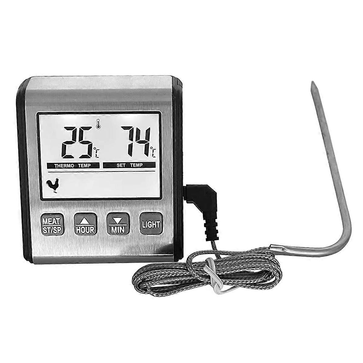 TP710 Digital Timing Food Thermometer Temperature Meter with Timer-Function Meat Probe Electronic Kitchen Tools for BBQ