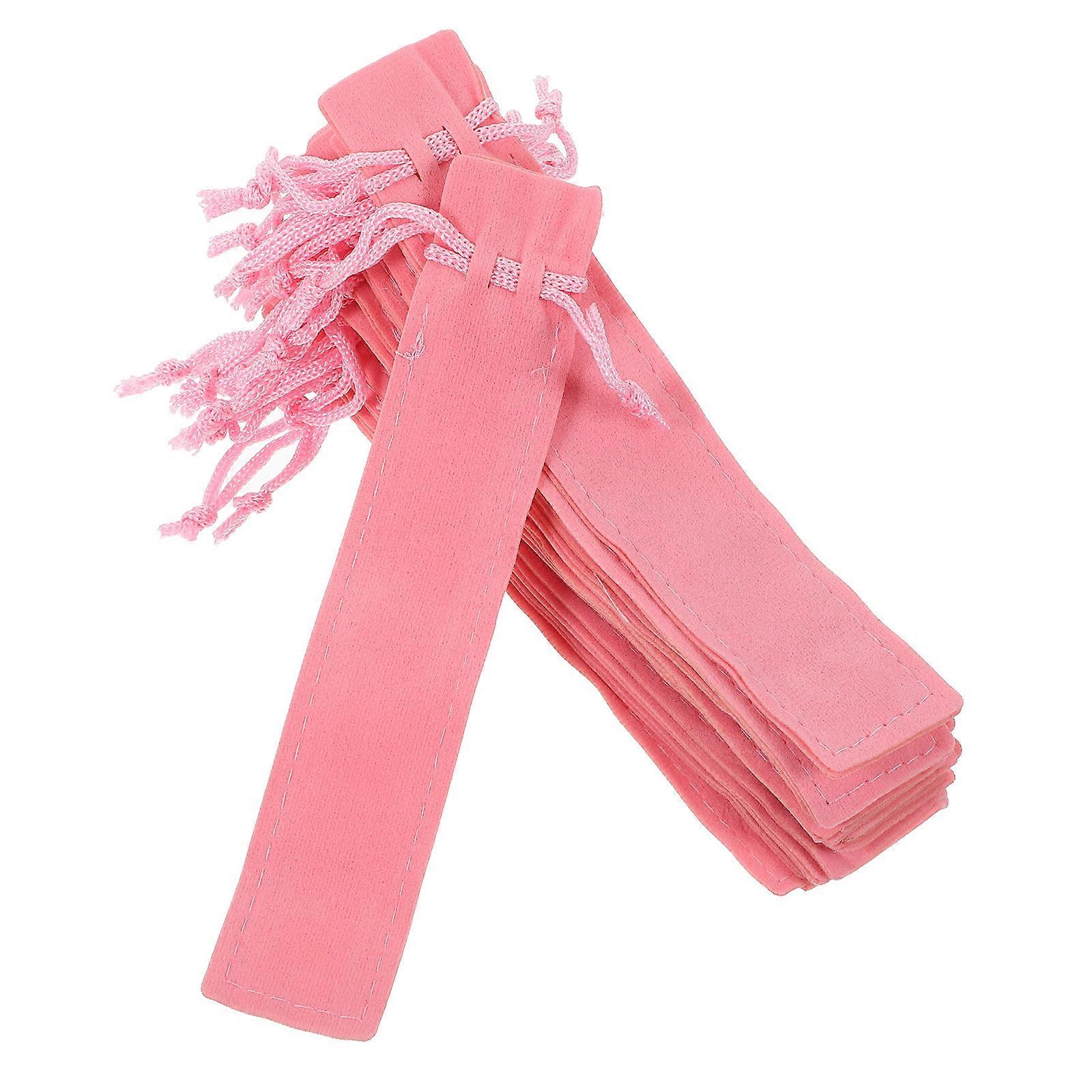 Drawstring Pen Bags Pink for Storage 60Pcs Single Pen Lint Pouches