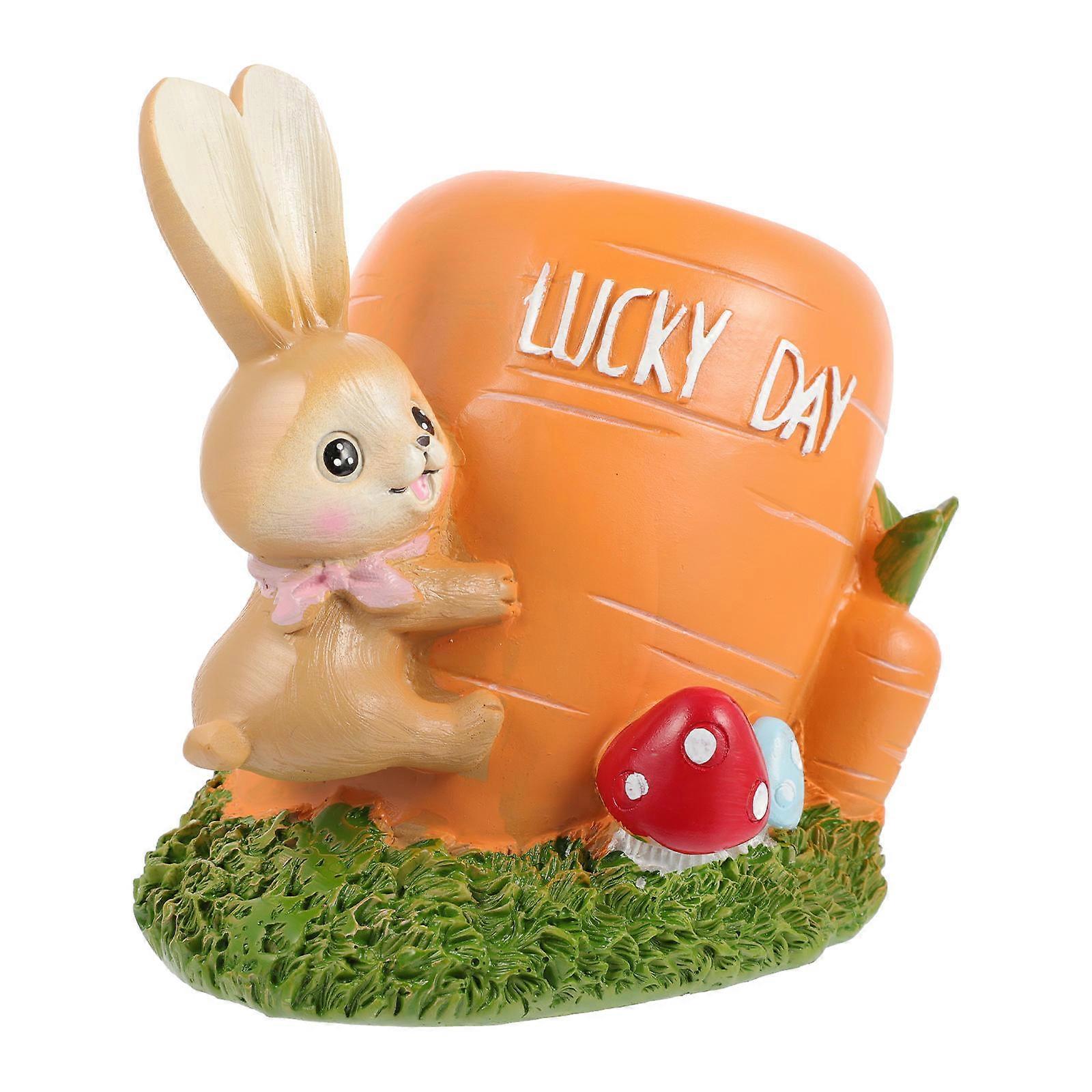 Pen Container Resin Rabbit Style for Storage Use 2Pcs Pencil Holder