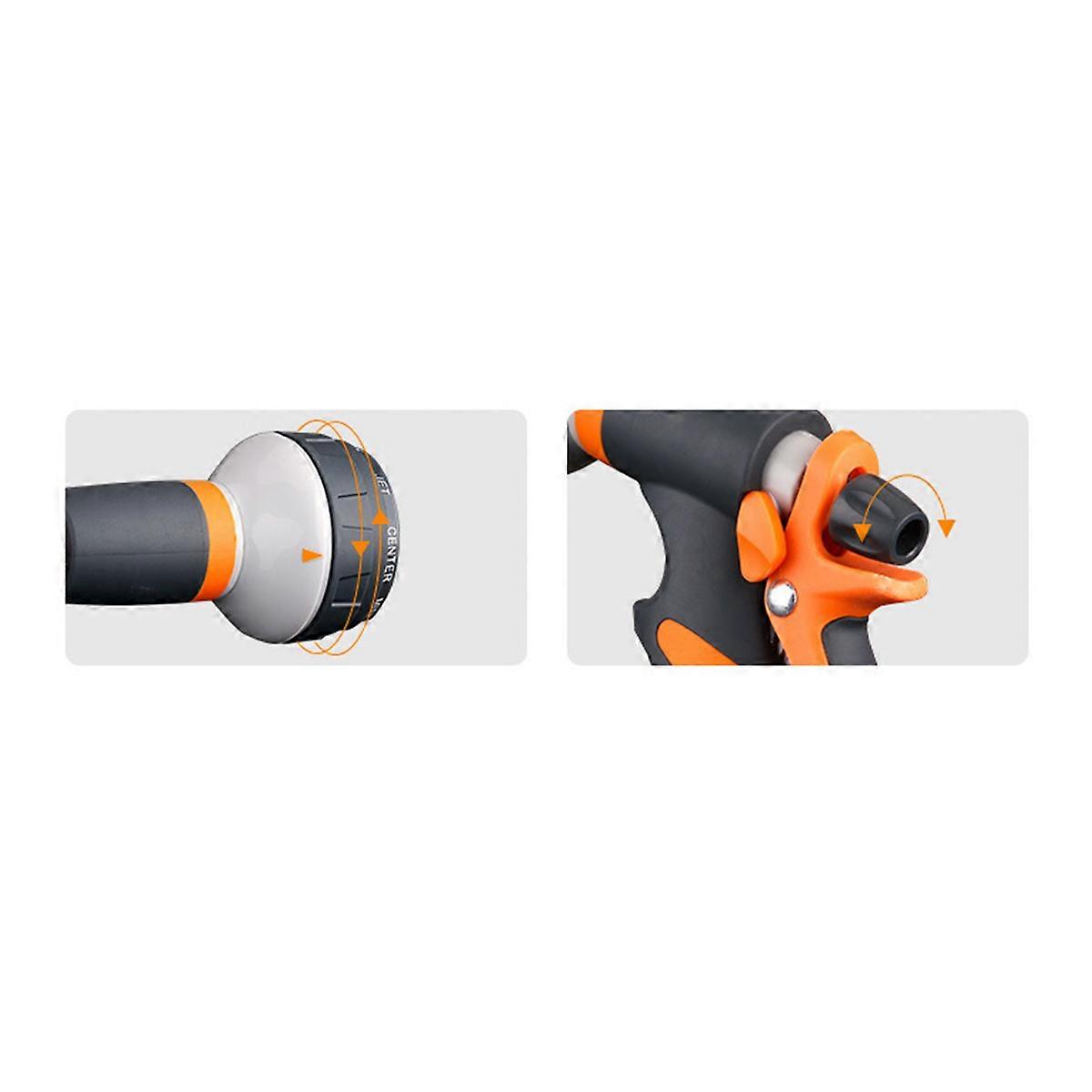 8 Patterns Watering Nozzle Anti-Leak Ergonomic Design For Car Wash And Watering Lawn 1Pcs