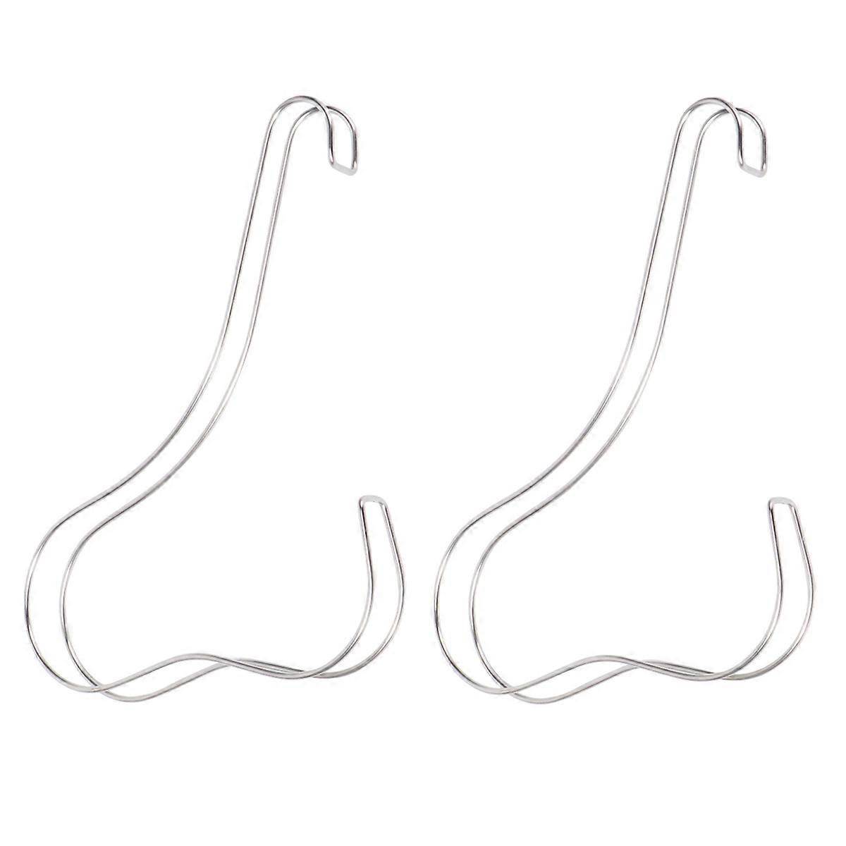 High Heel Shoe Display Stand Metal Bracket for Shoes with 20Pcs in Silver
