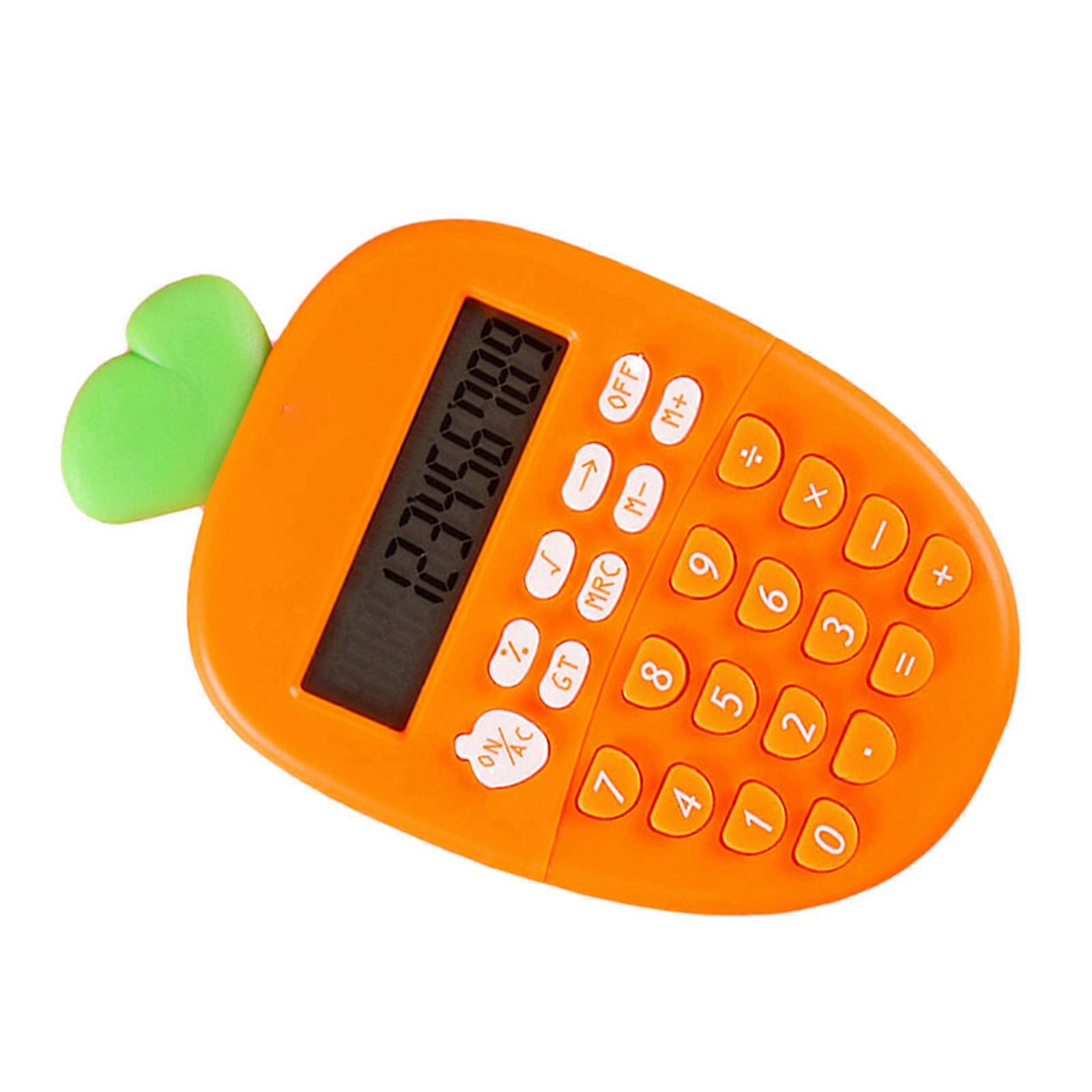 Calculator Carrot Shape Portable Electronic Calculator for Calculating 3Pcs
