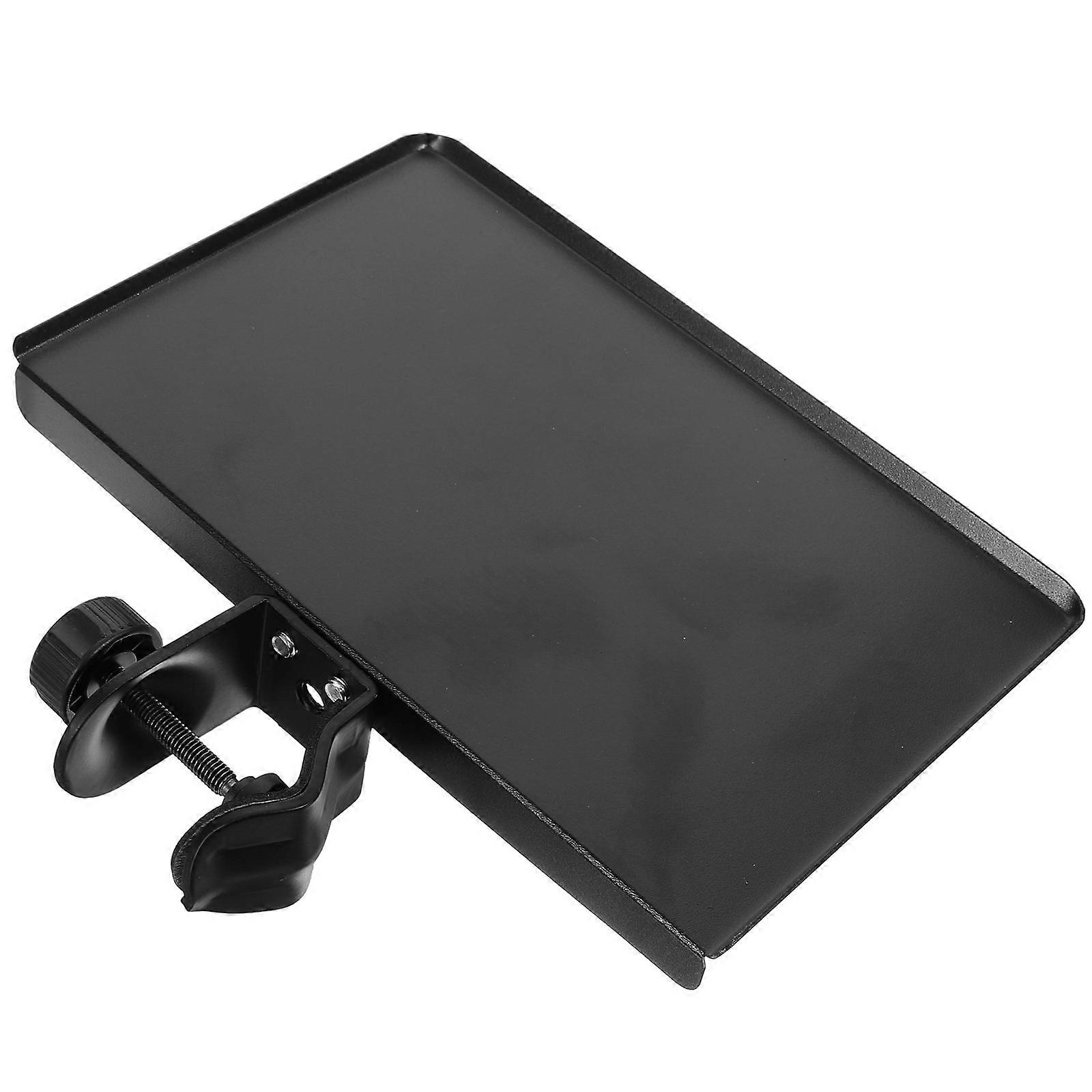 Mic Holder Microphone Stand Shelf for Clamp-on Sound Card Tray 5Pcs Black