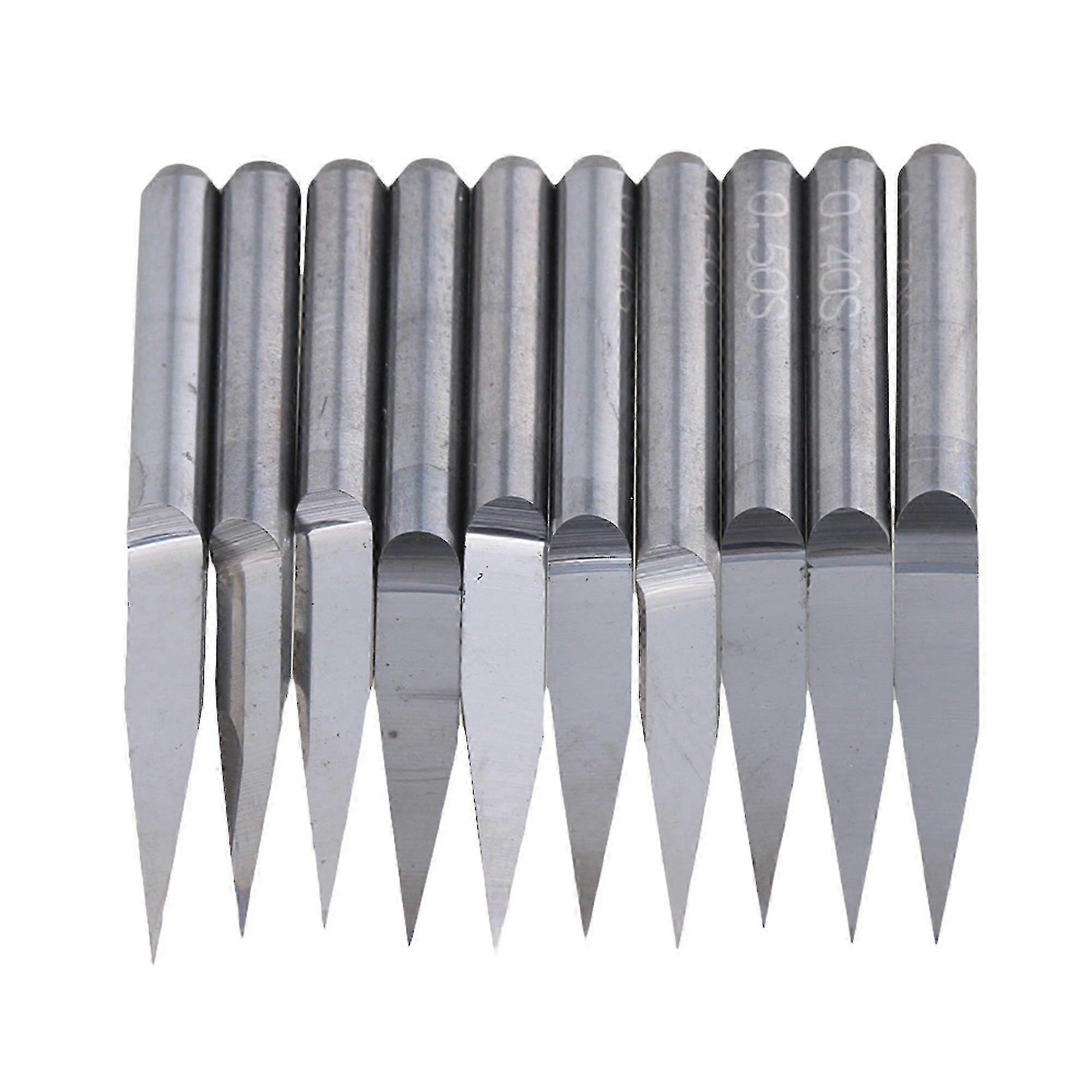 10pcs Carbide Pcb Board 0.1mm 20 Degree Engraving Bits Cnc Router Tool V-shape