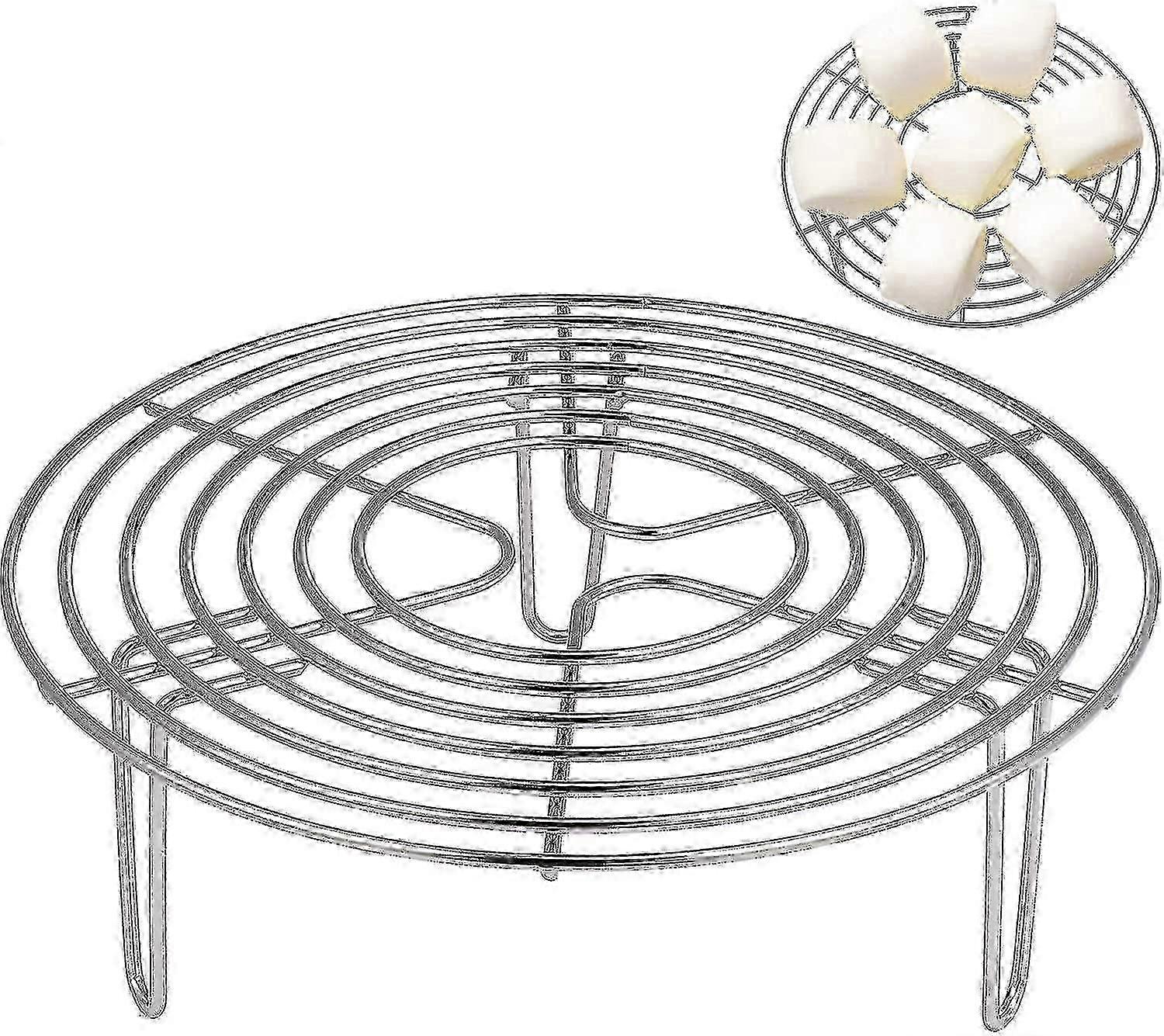 Stainless Steel Insert Rack Cooking Stand Steamer Insert Cake Rack Round16x16x4cm