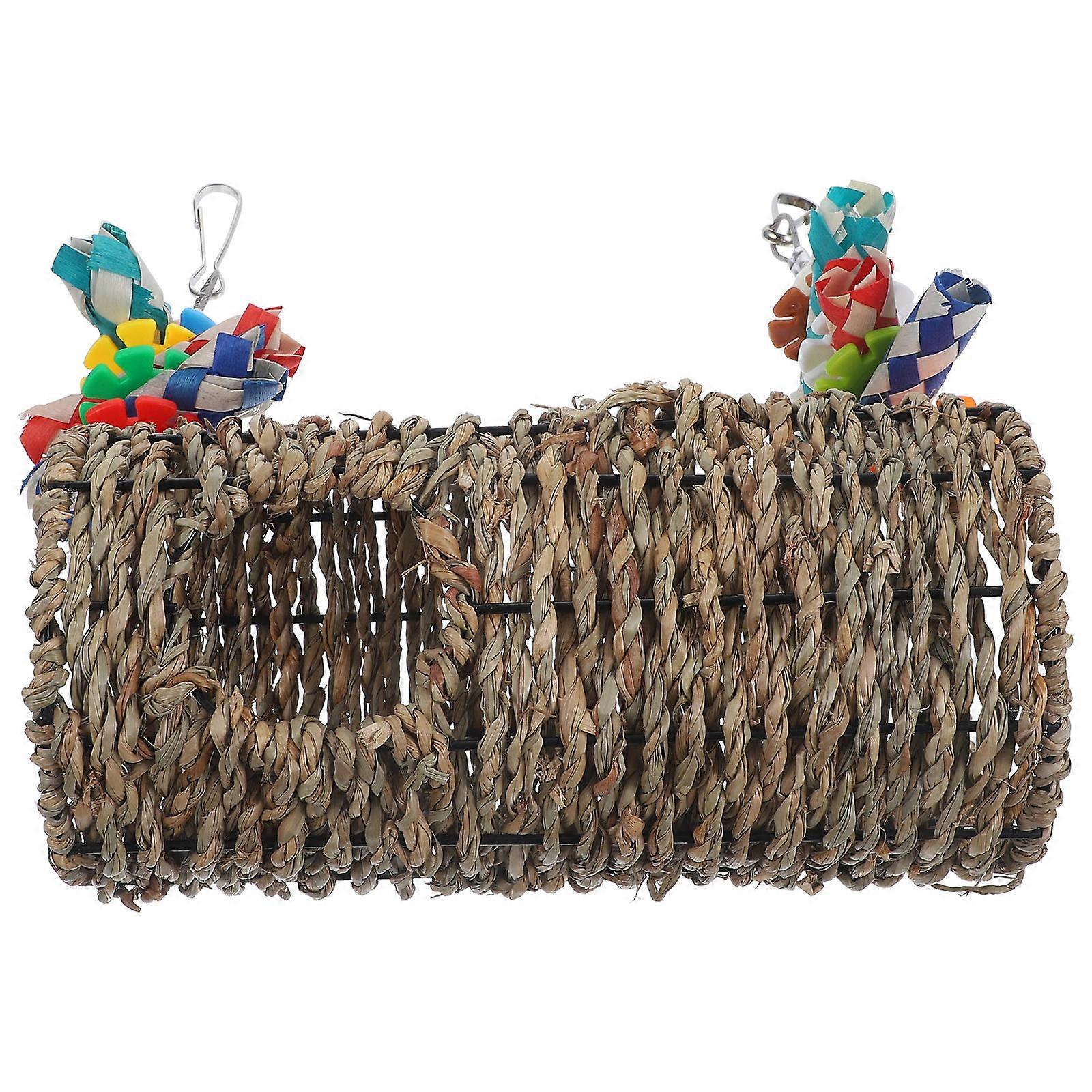 Suspending Parrot Toy 2 Sets for Pet Owners Indoor Bird Playtime Round Shape Durable Design