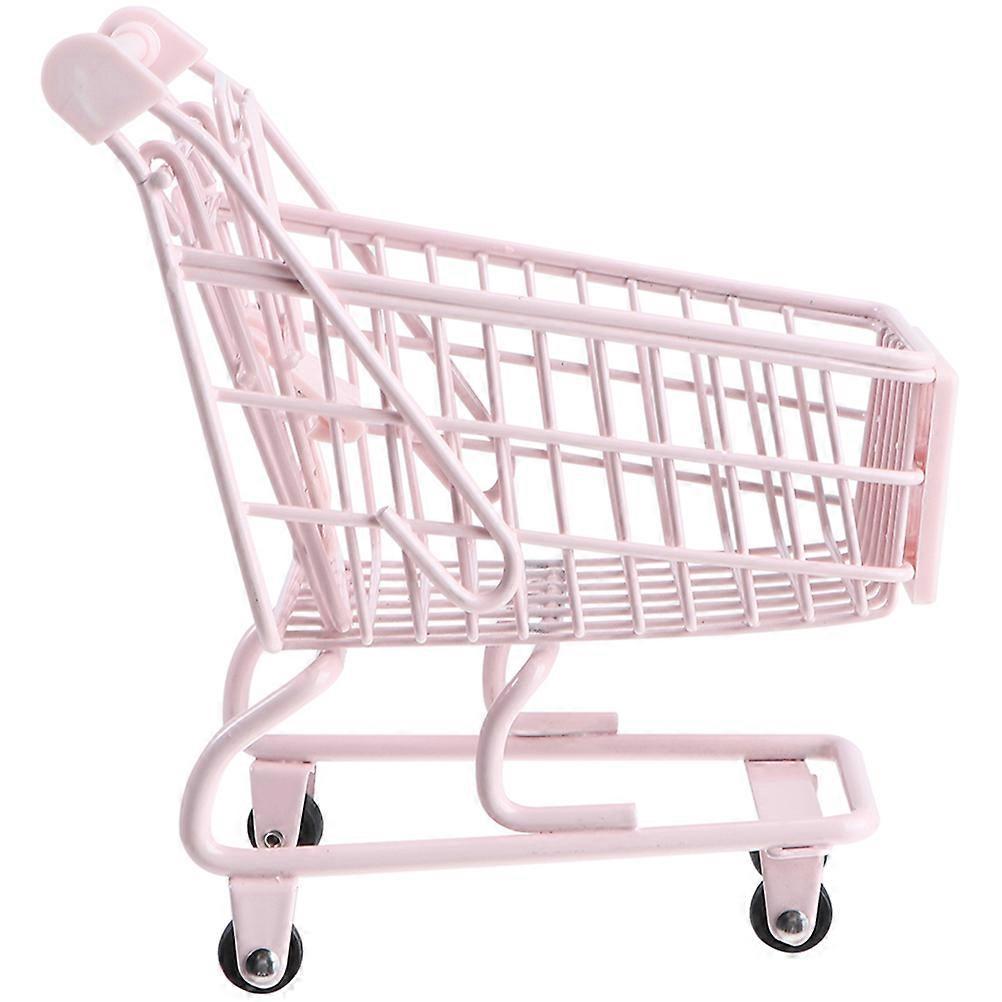 Realistic Small Shopping Cart Model Toy Suitable For Kitchen And Office Decoration 4Pcs