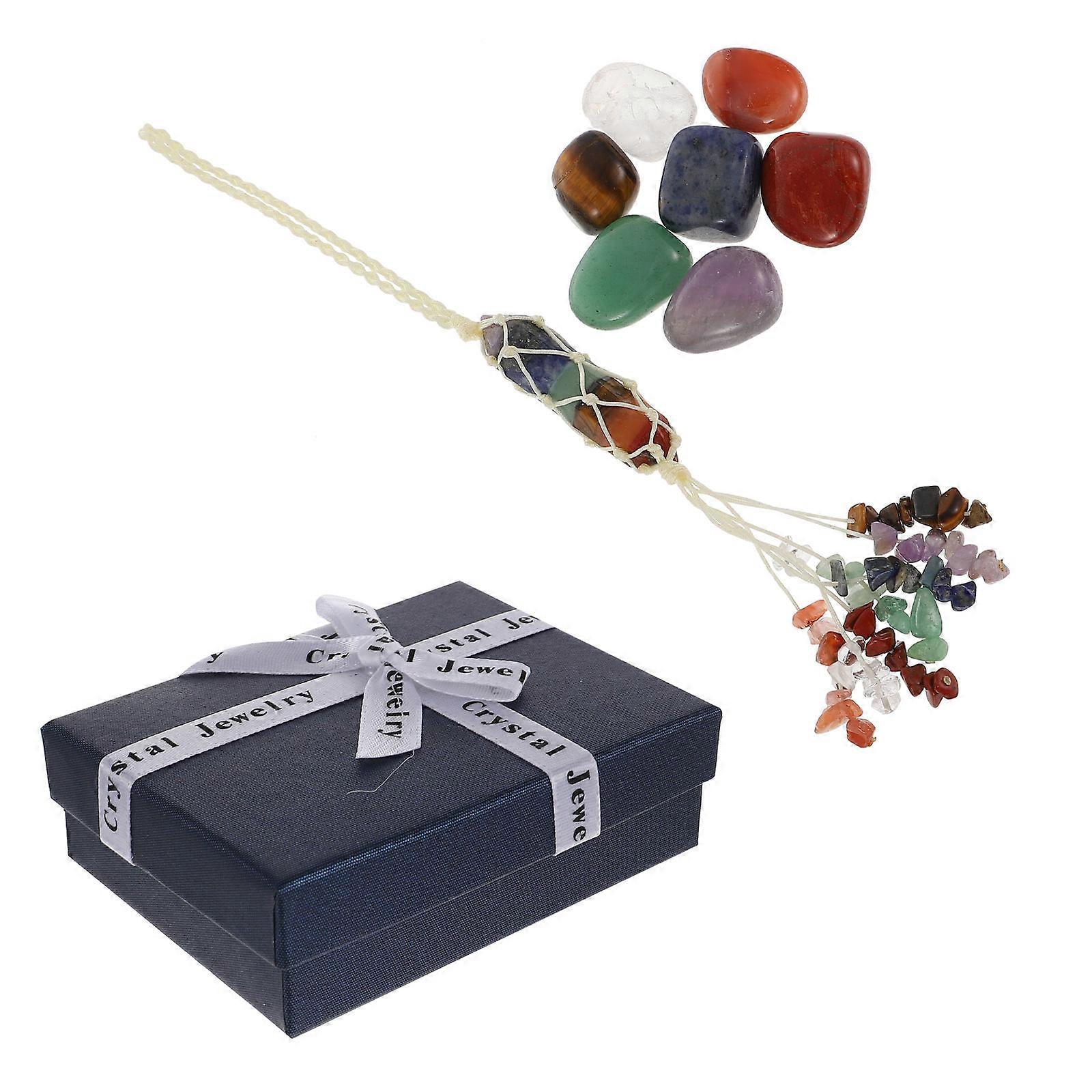 Decorative Meditation Stones Chakra Pendant for 5Sets