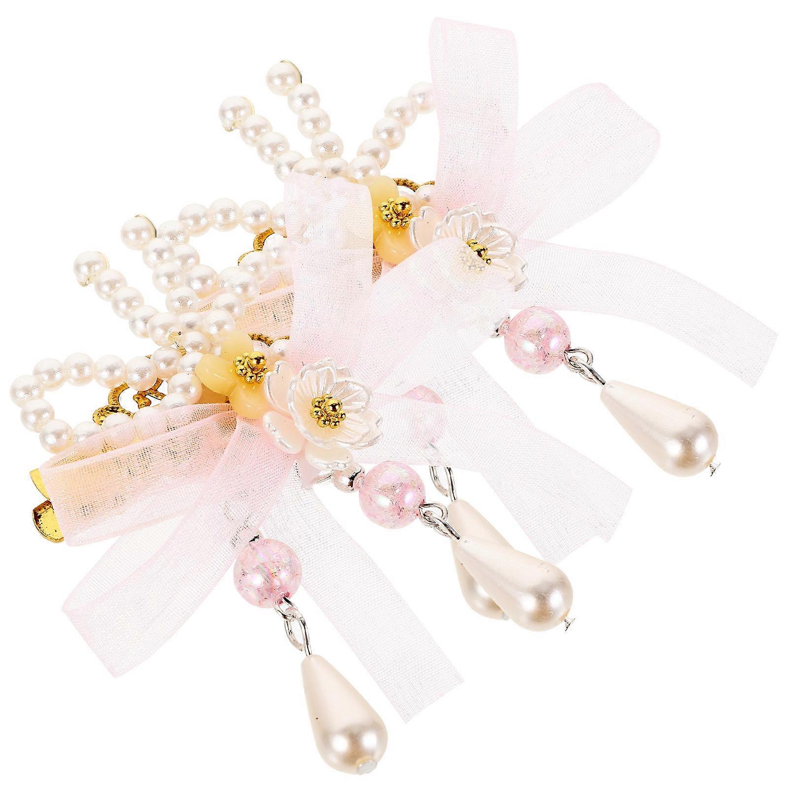 Lasten hiusasusteet kukkahiuspinnit koristeluun 2 kpl kevyt helmi