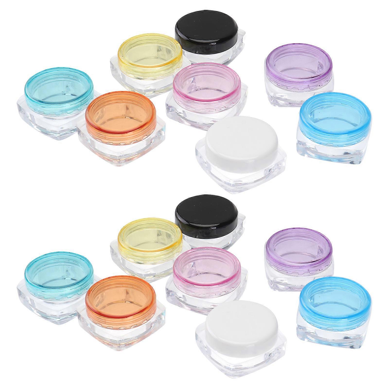 Creams Container Flat Bottom for Storage Use 108Pcs Assorted Color Kit