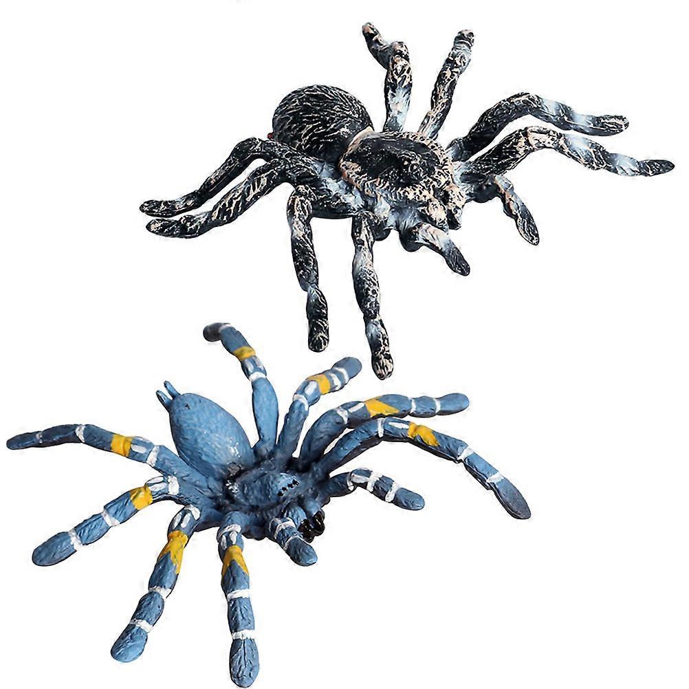 Spider Model Artificial Reptile Toy for Kids Playing 4Pcs Assorted Color