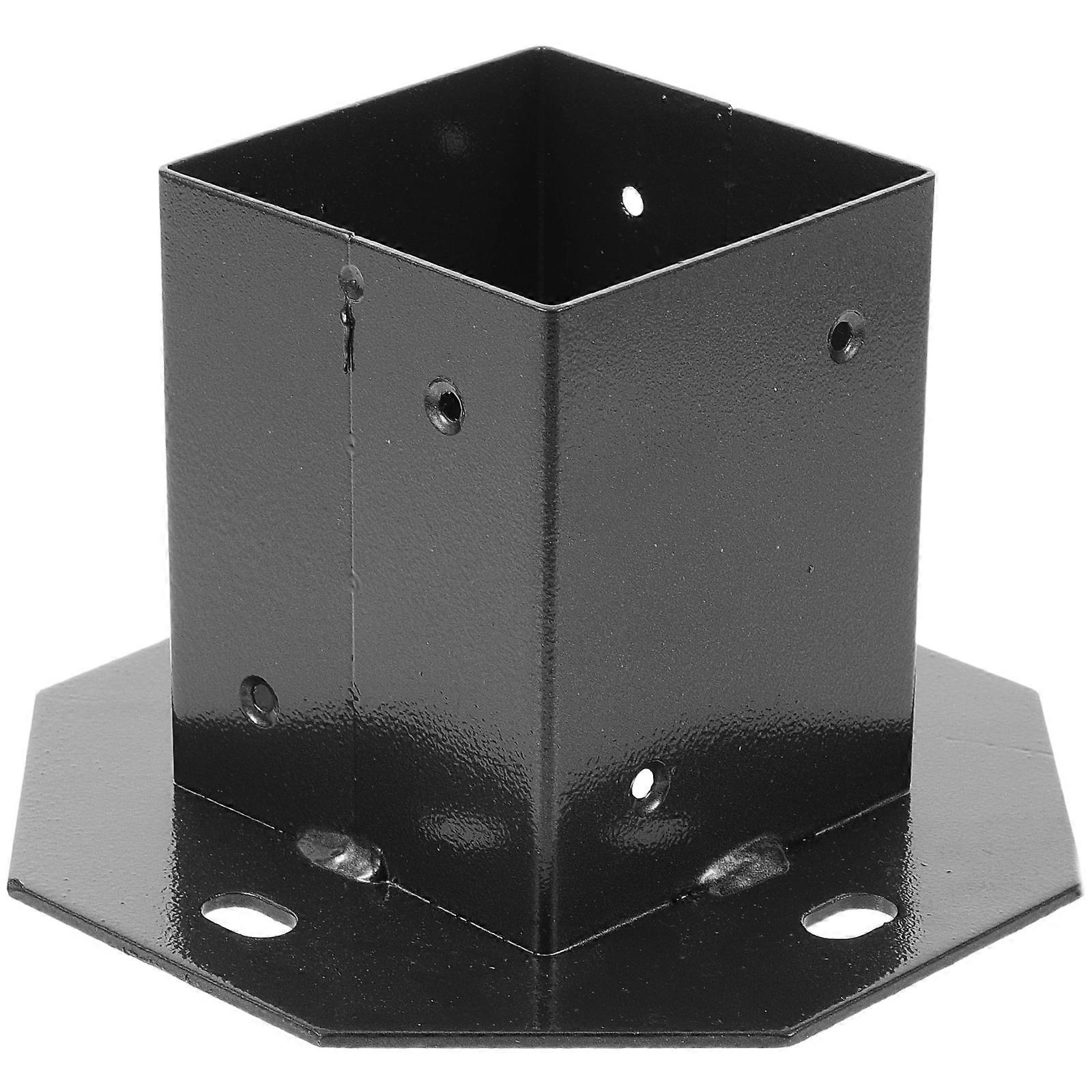 Metal Post Base for Wooden Mailbox Post and Deck Railing 2Pcs