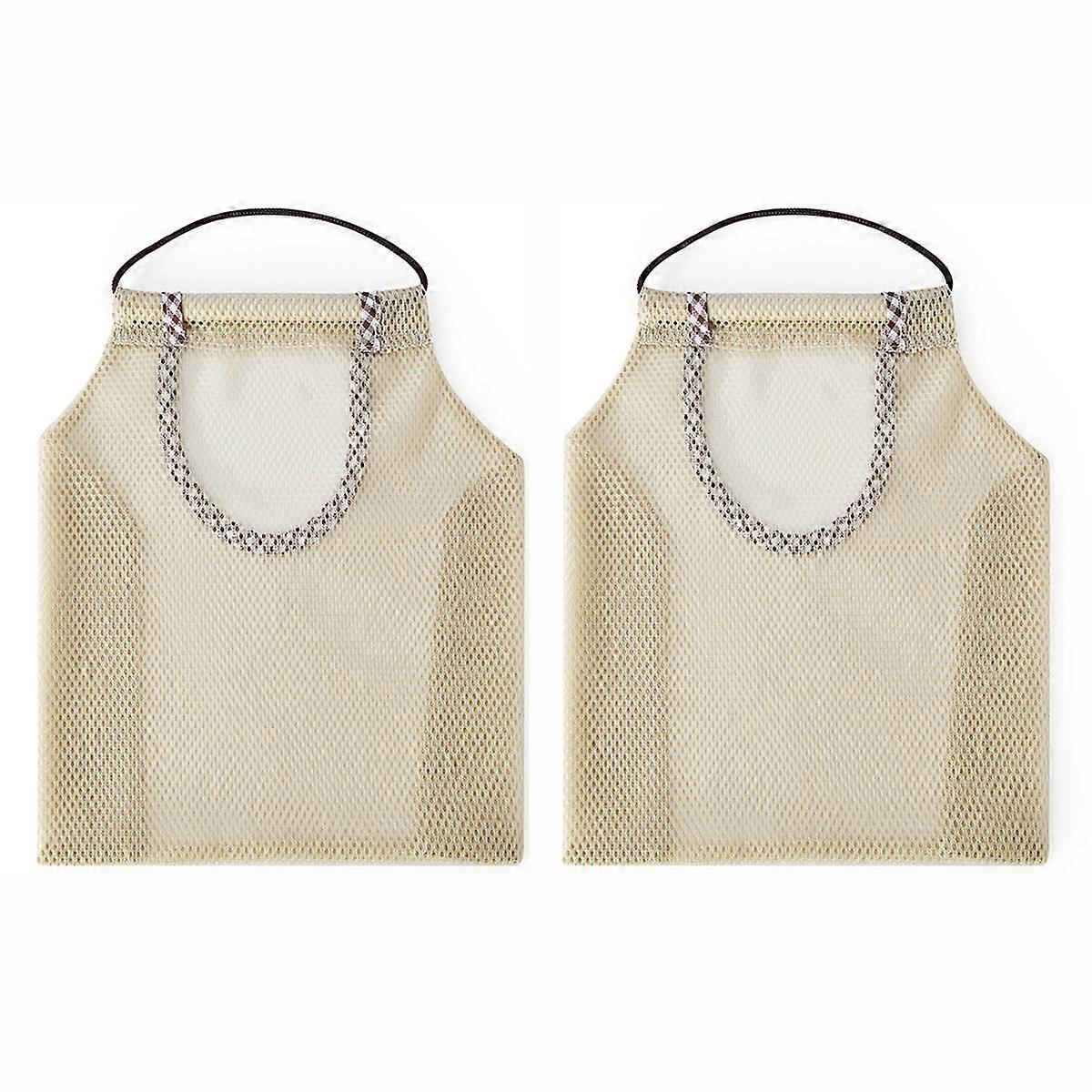 Household Storage Hanging Drawstring Mesh Bags for Storage 6Pcs