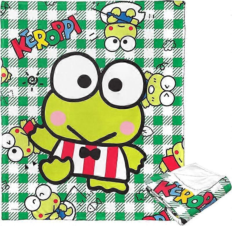 Keroppi throw blanket, 50 "x 60", Keroppi time