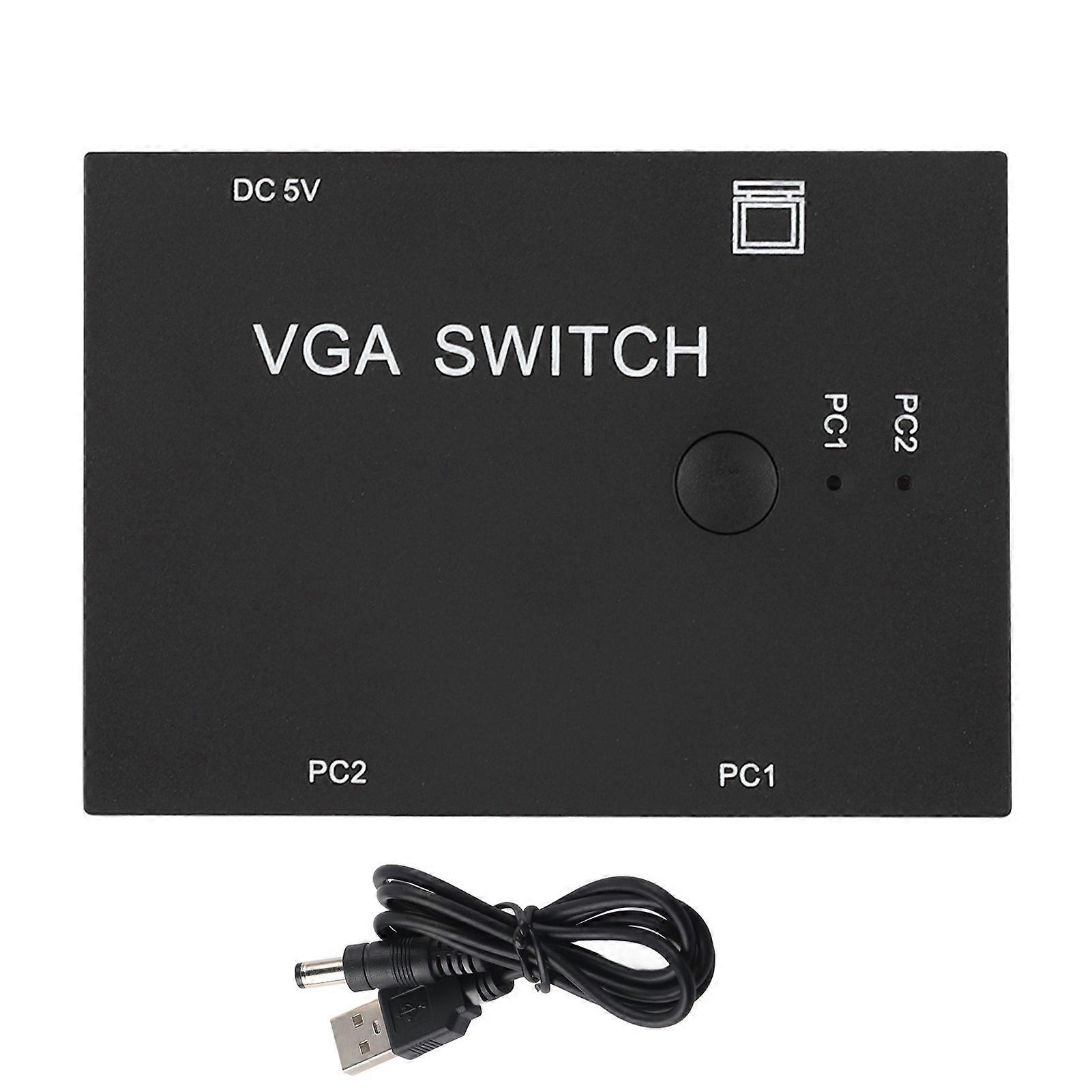 VGA Splitter Computer Accessory 2-In-1-Out 2 Port Switcher HD Display Acessórios para Host Switch