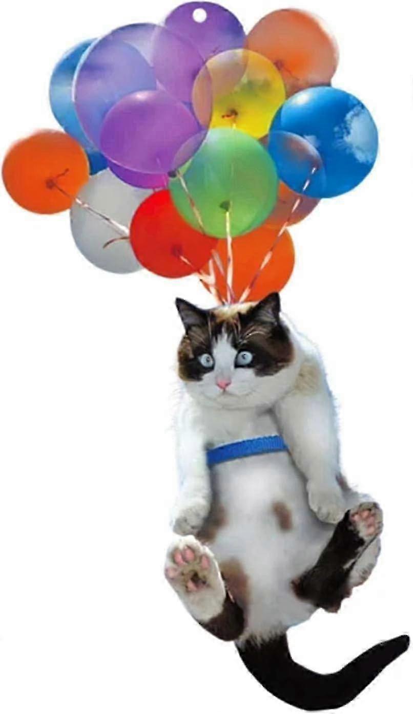 5-Cat pendant with balloons flying into the sky