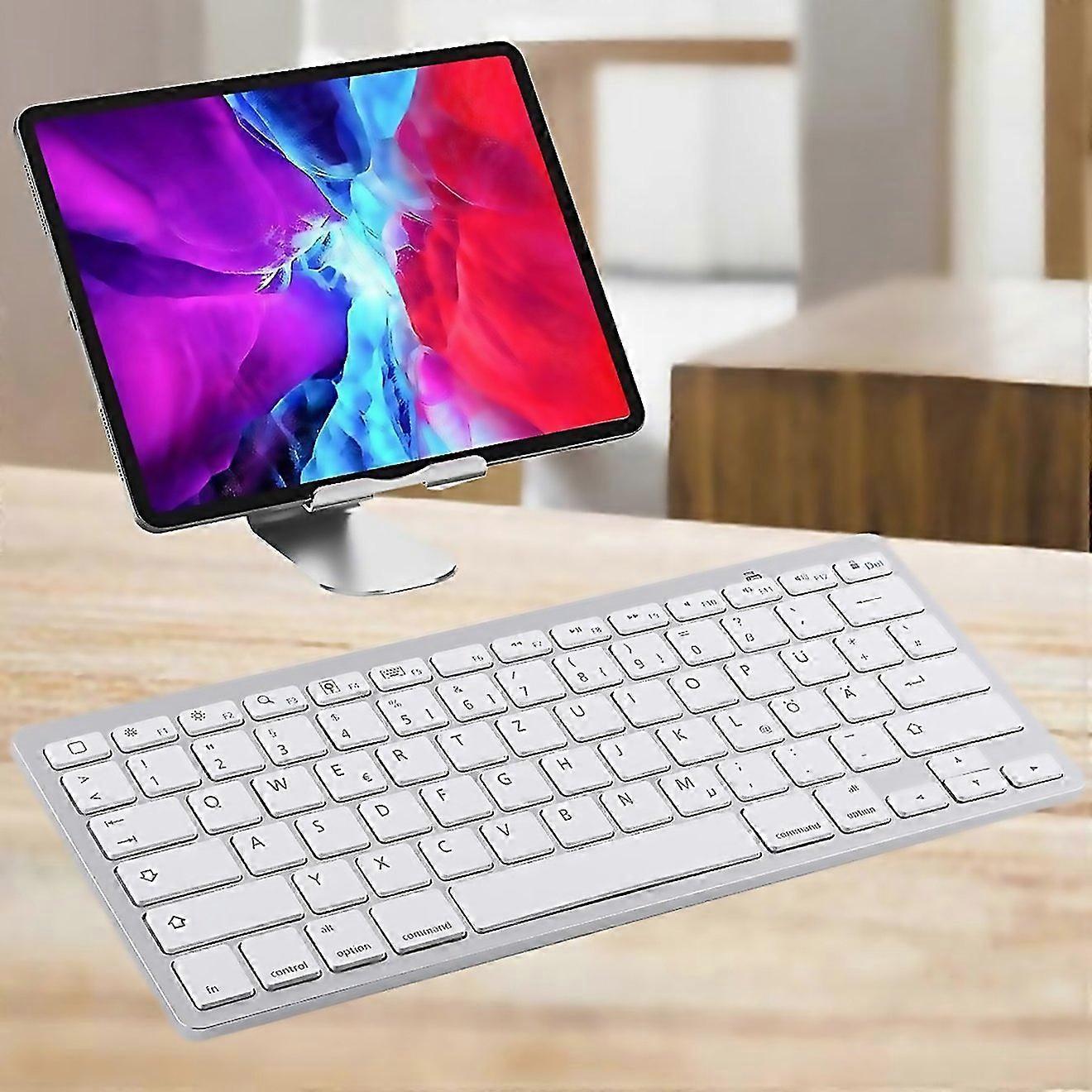 For Wb8022 Ultrathin Wireless Bluetooth Keyboard German Keyssilver
