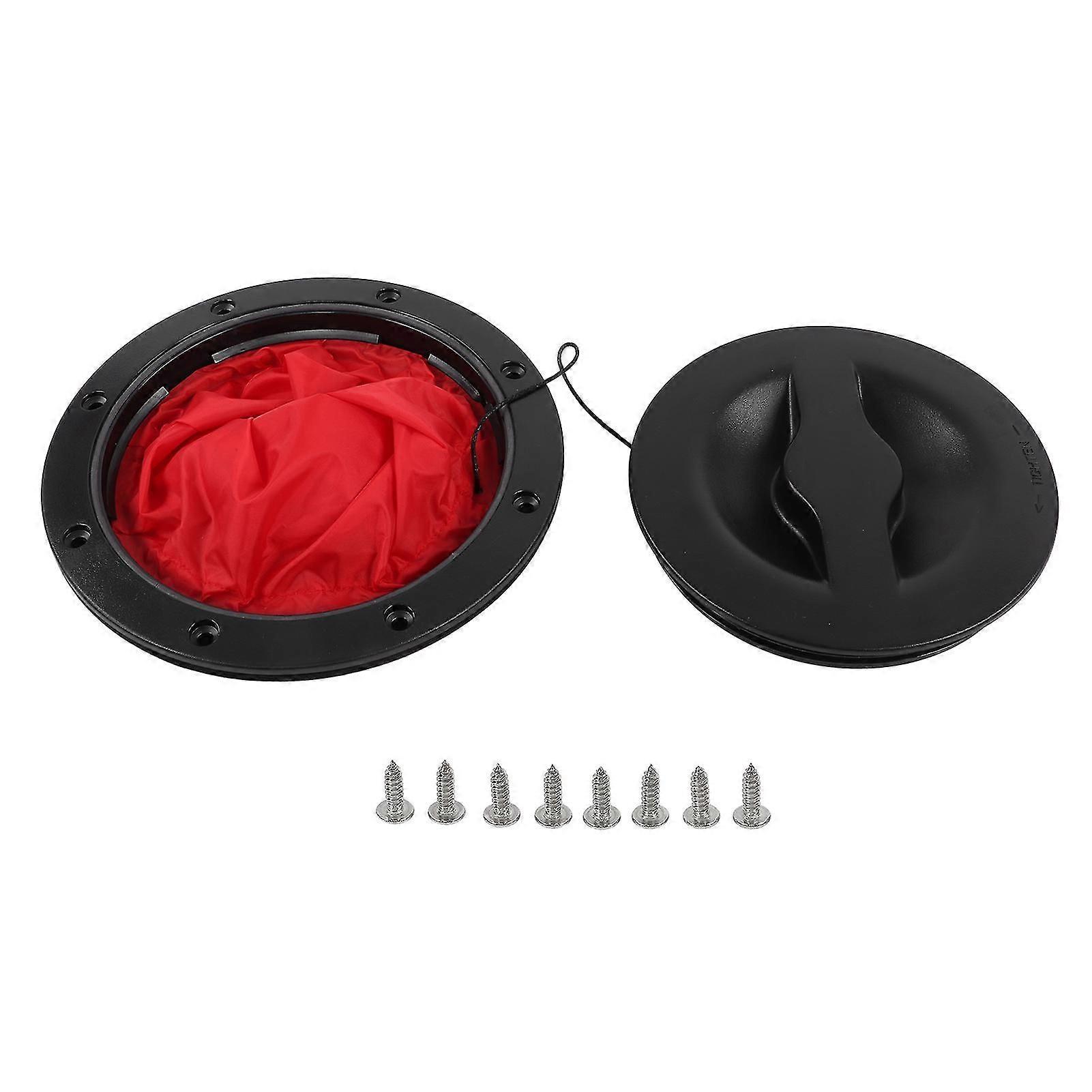 Kayak Compartment Cover Waterproof Rotating 6 Inch Canoeing Deck Plate with Storage Bag